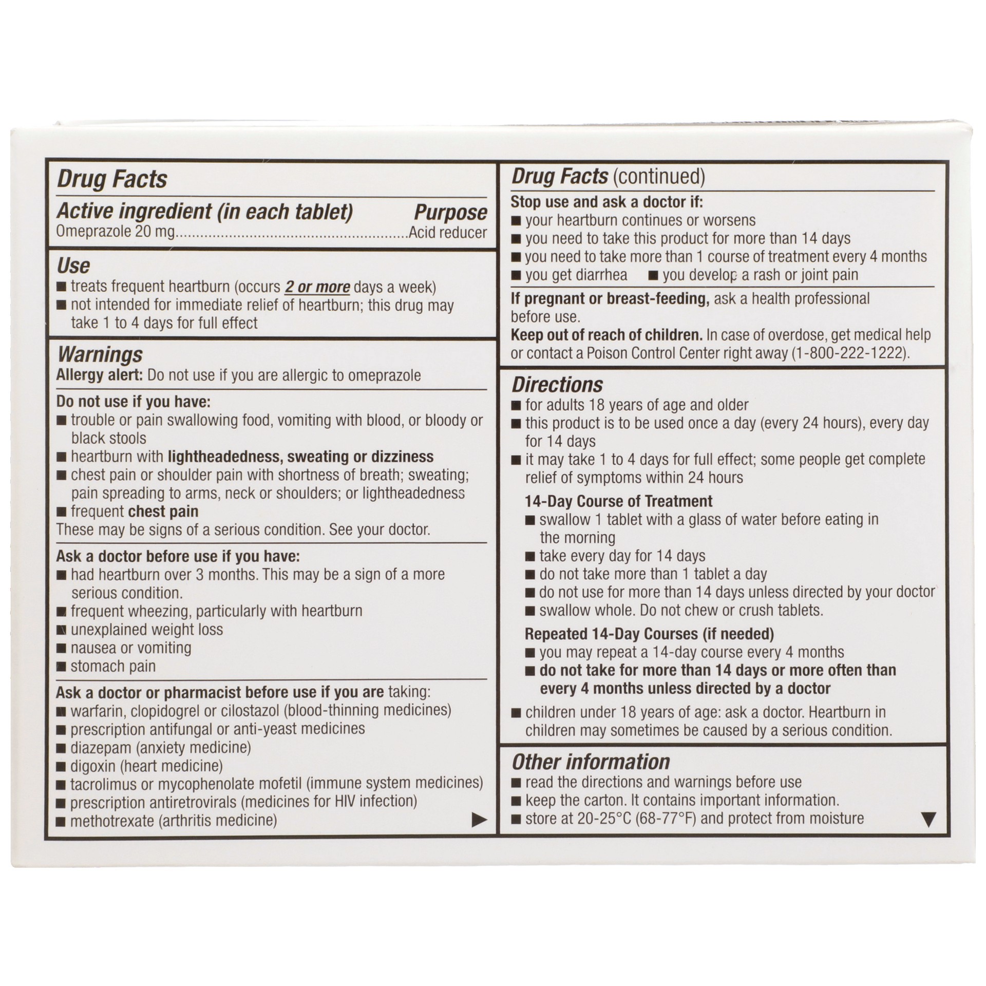 slide 6 of 6, Topcare Antacid Omeprazole Tabs, 42 ct