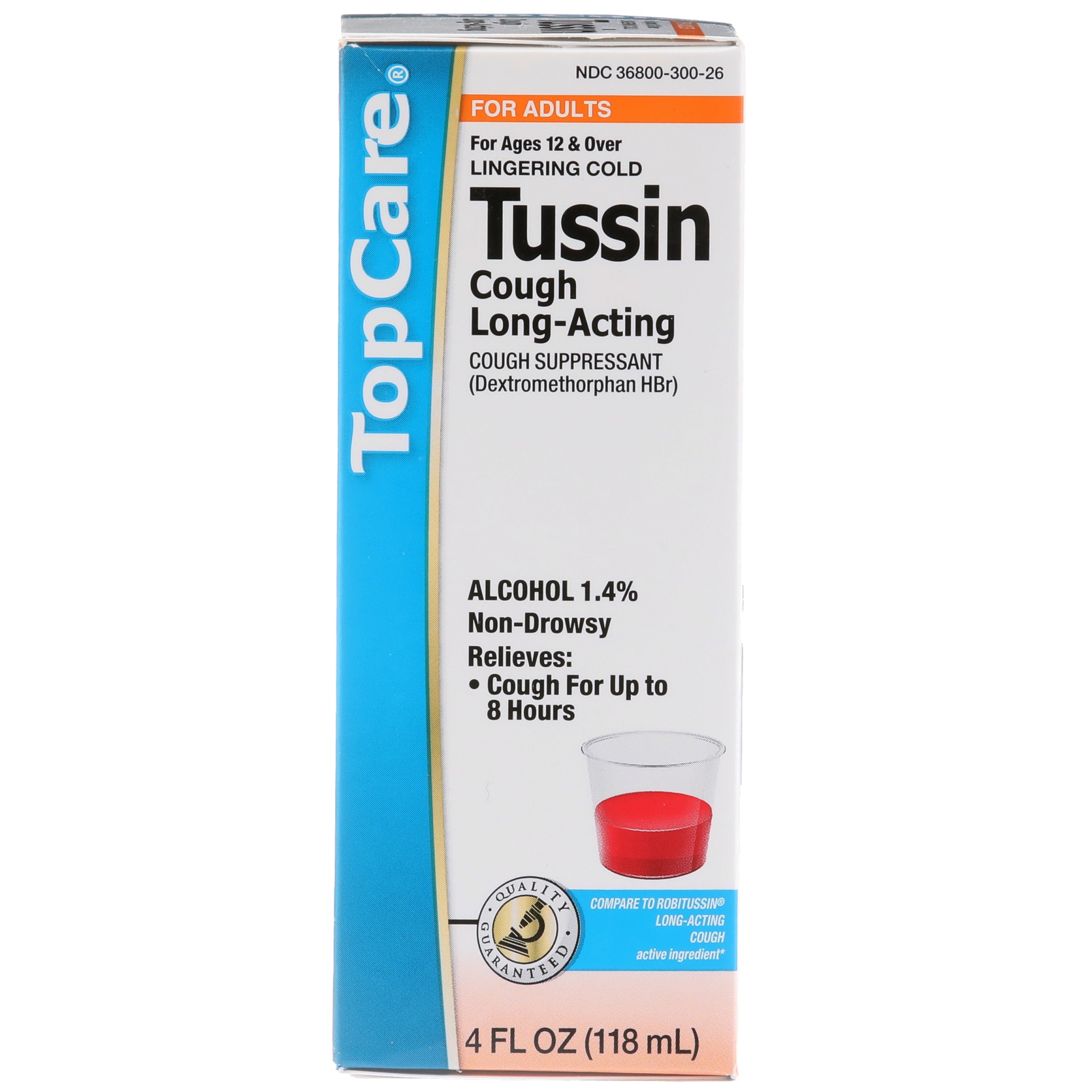 slide 2 of 6, TopCare Tussin Long Lasting Cough Liquid, 4 fl oz