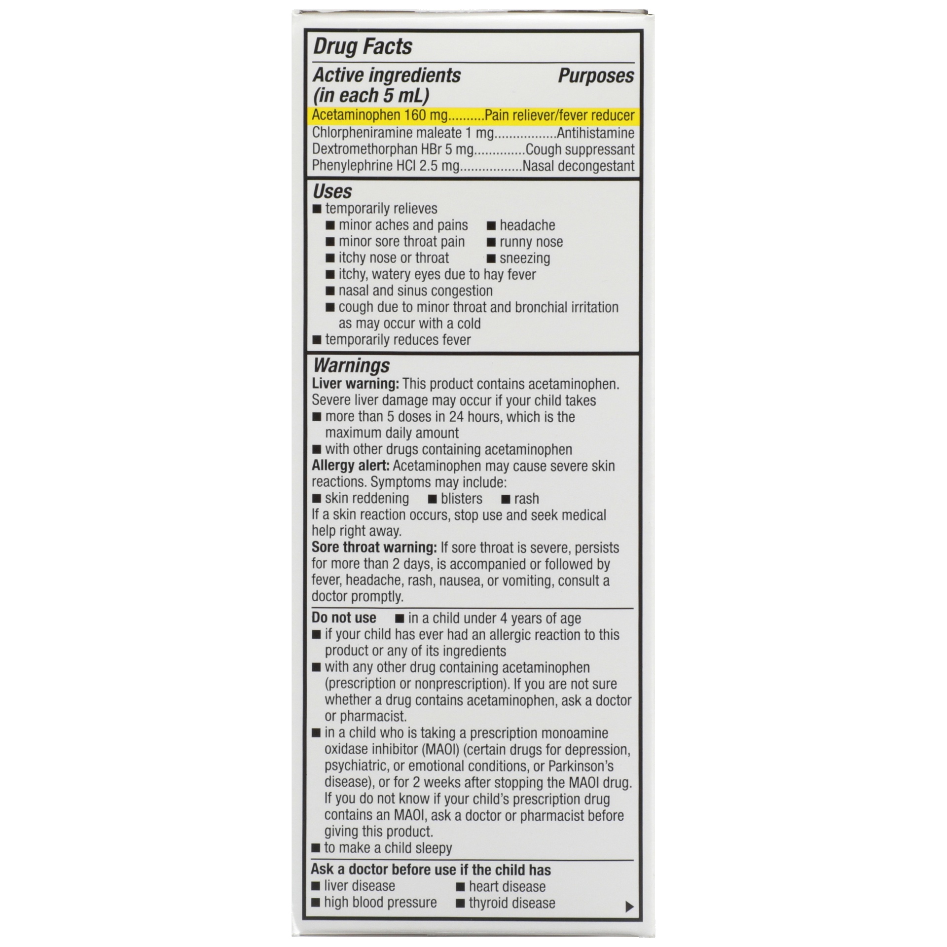 slide 6 of 6, TopCare Multi-Symptom Cold Children's Pain Relief Plus Triacting Suspension Grape, 4 fl oz