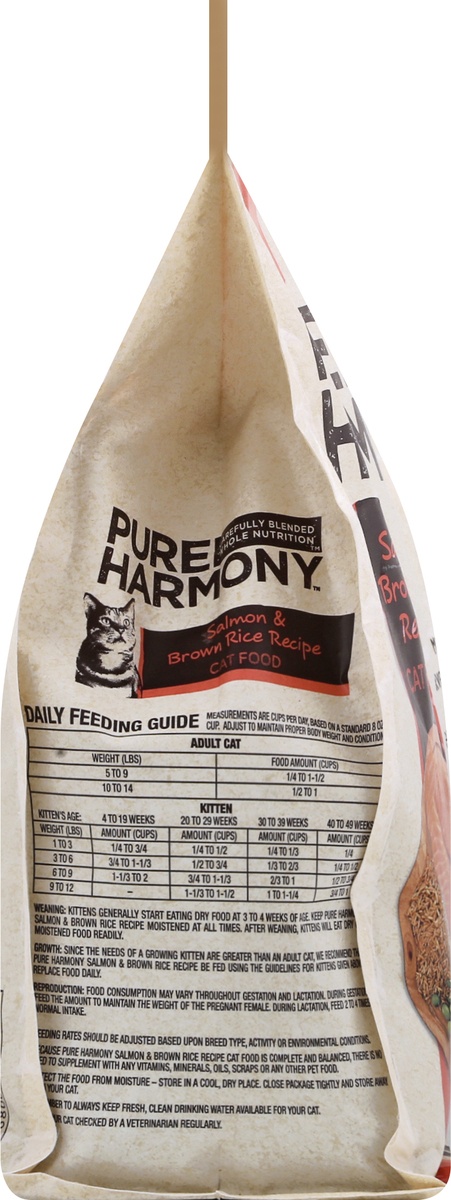 slide 4 of 9, Pure Harmony Super Premium Salmon & Brown Rice Recipe Cat Food 48 oz, 48 oz
