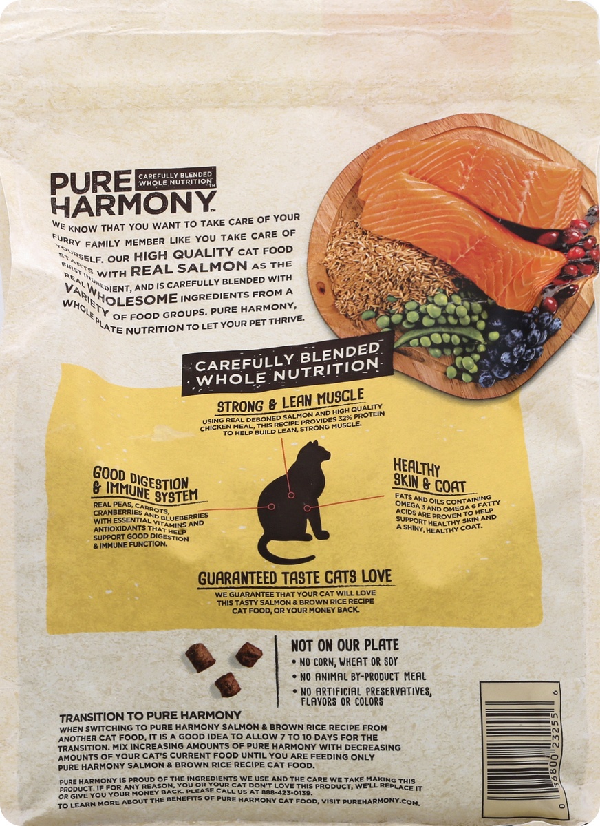 slide 3 of 9, Pure Harmony Super Premium Salmon & Brown Rice Recipe Cat Food 48 oz, 48 oz