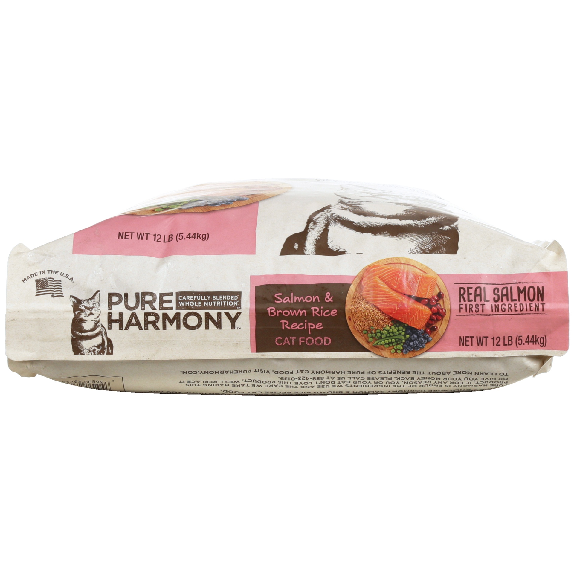 slide 6 of 6, Pure Harmony Super Premium Salmon & Brown Rice Recipe Cat Food 12 lb, 12 lb
