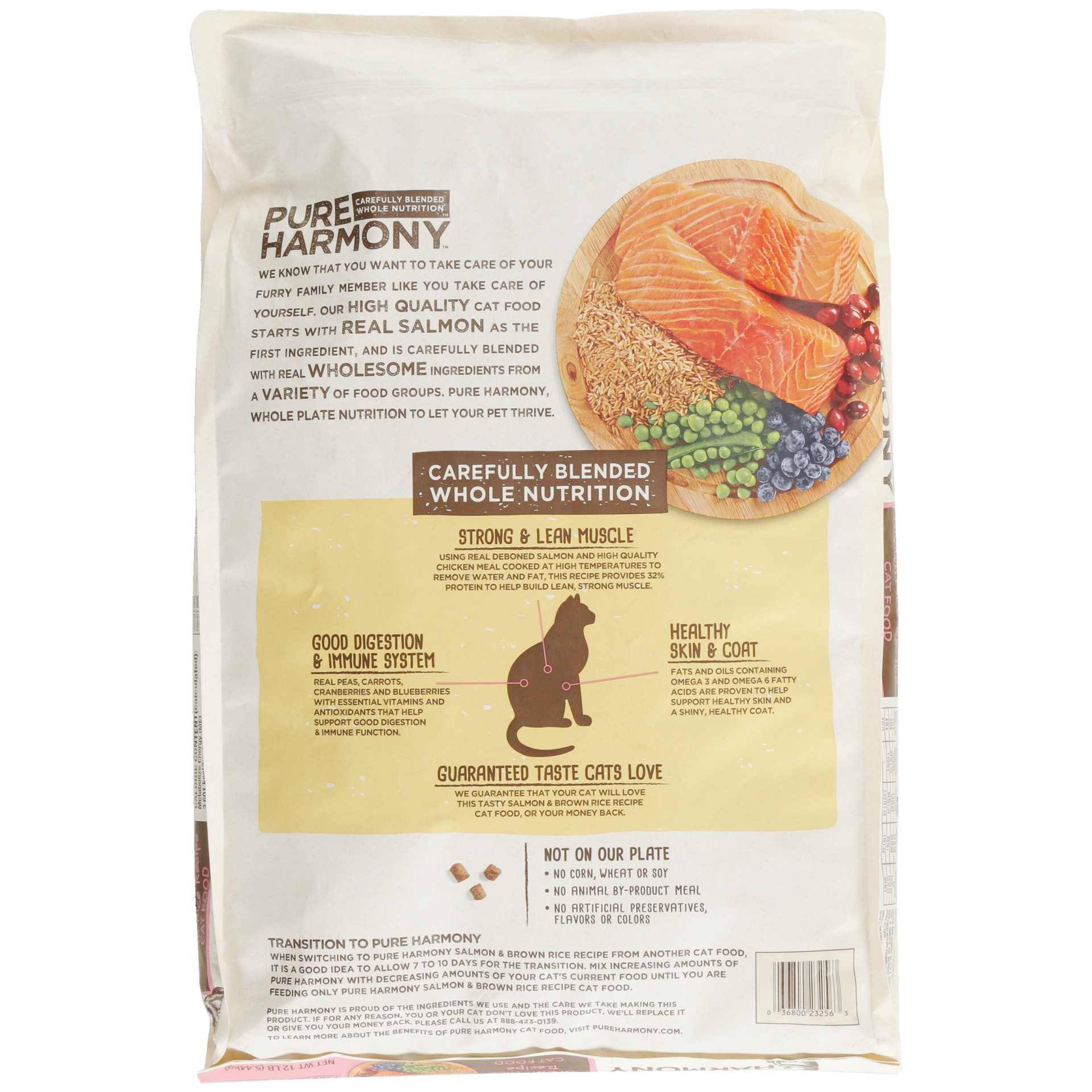 slide 4 of 6, Pure Harmony Super Premium Salmon & Brown Rice Recipe Cat Food 12 lb, 12 lb