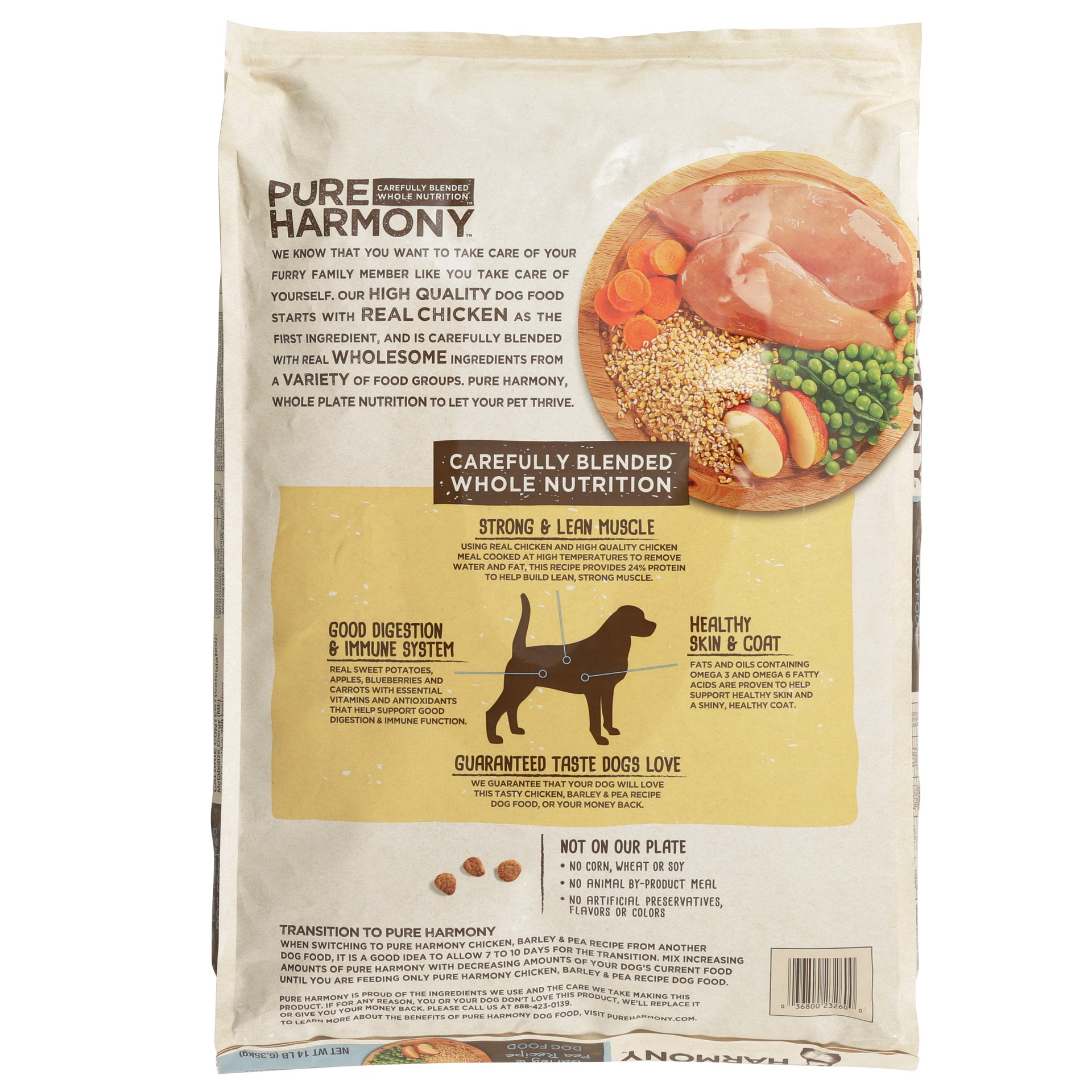 slide 2 of 6, Pure Harmony Super Premium Chicken, Barley & Pea Recipe Dog Food 14 lb, 14 lb