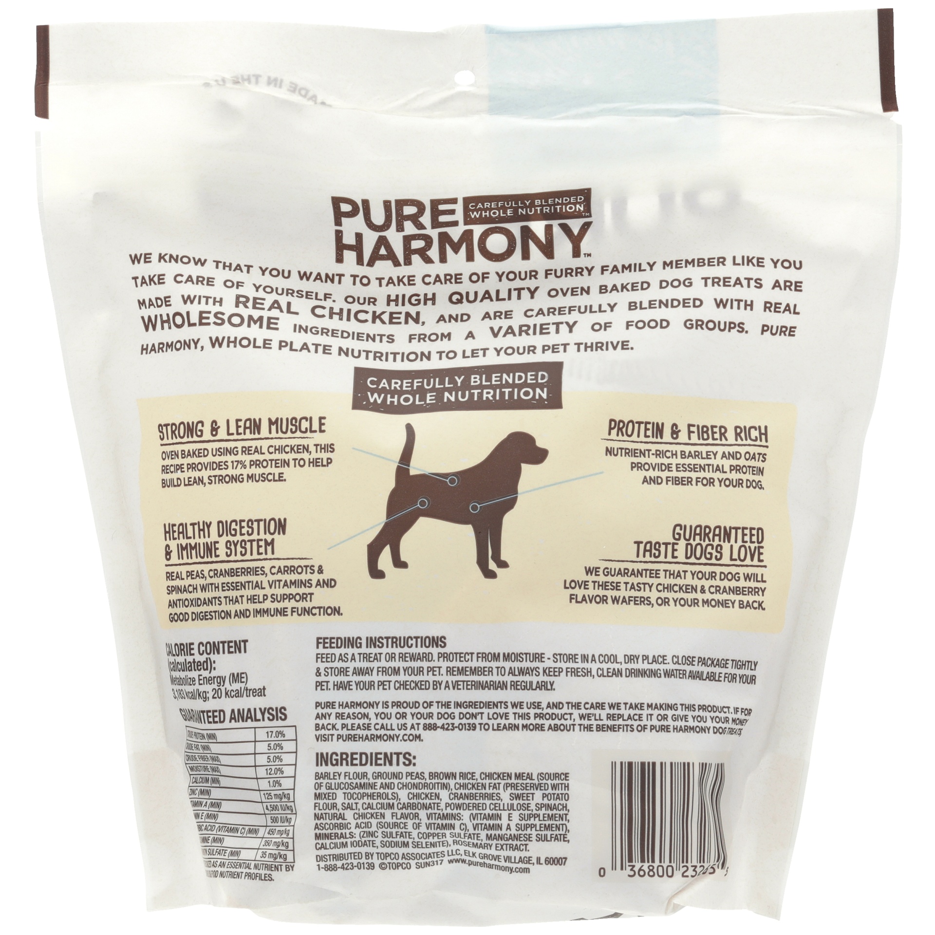slide 6 of 6, Pure Harmony Wafers Chicken & Cranberry Flavor Dog Treats 12 oz, 12 oz