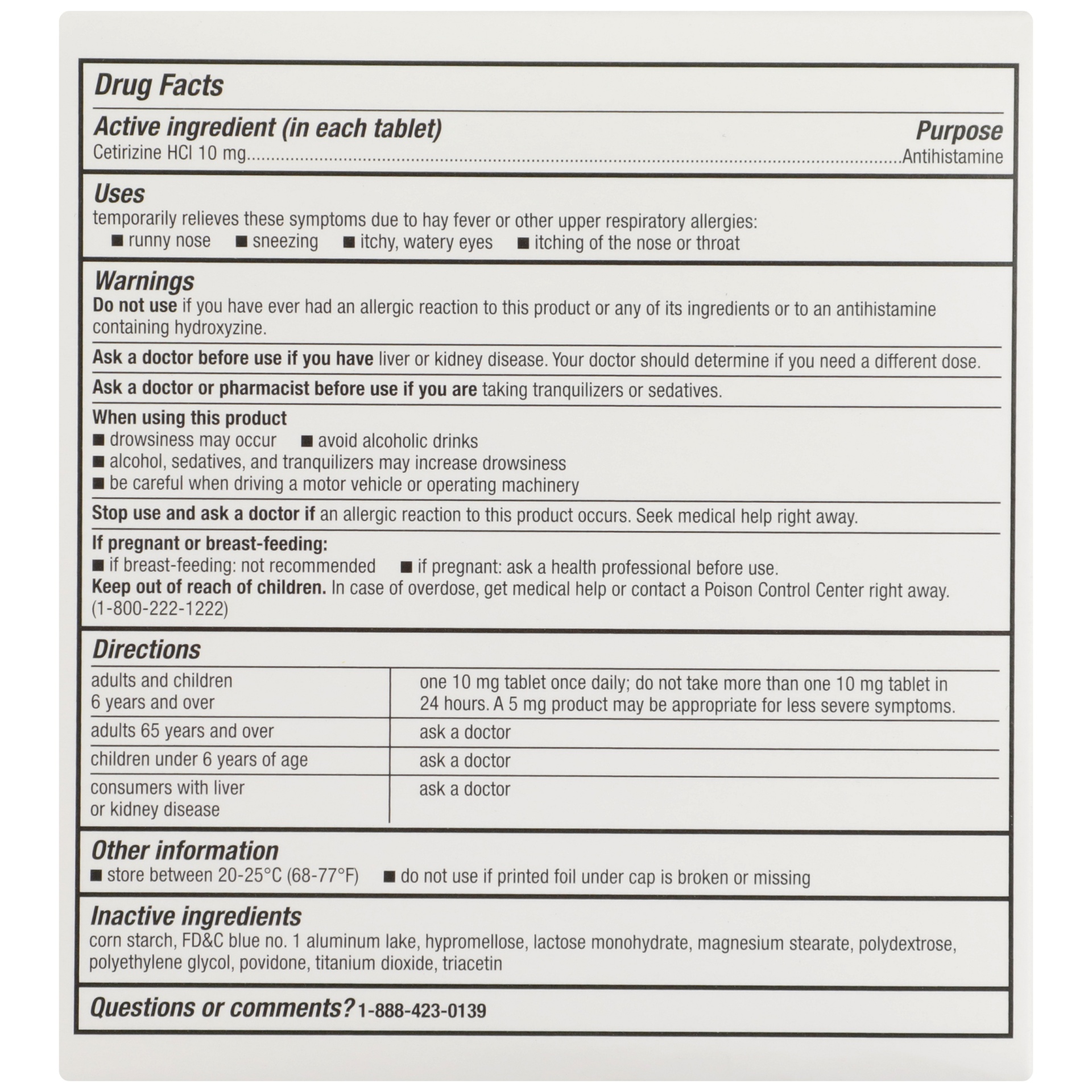 slide 4 of 6, TopCare Health Original Prescription Strength 10 mg All Day Allergy 45 Tablets, 45 ct