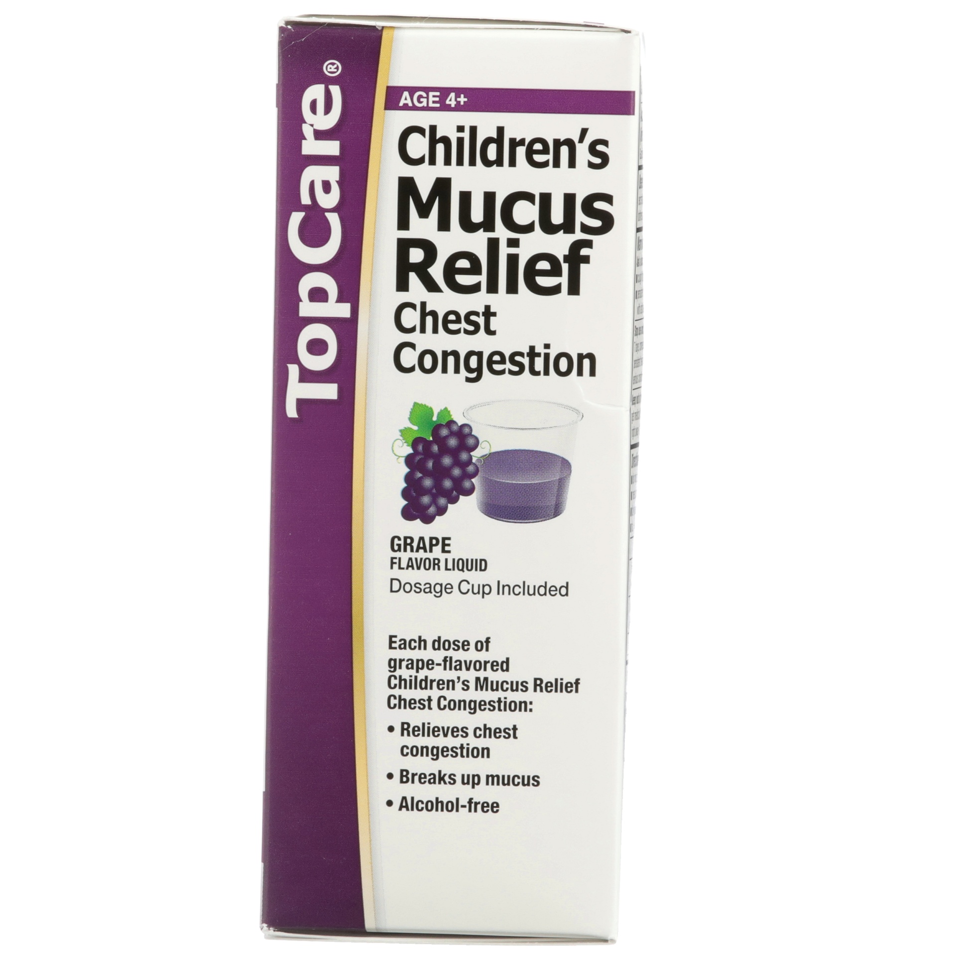 slide 2 of 6, TopCare Children's Mucus Relief Chest Congestion Grape Flavor, 4 fl oz