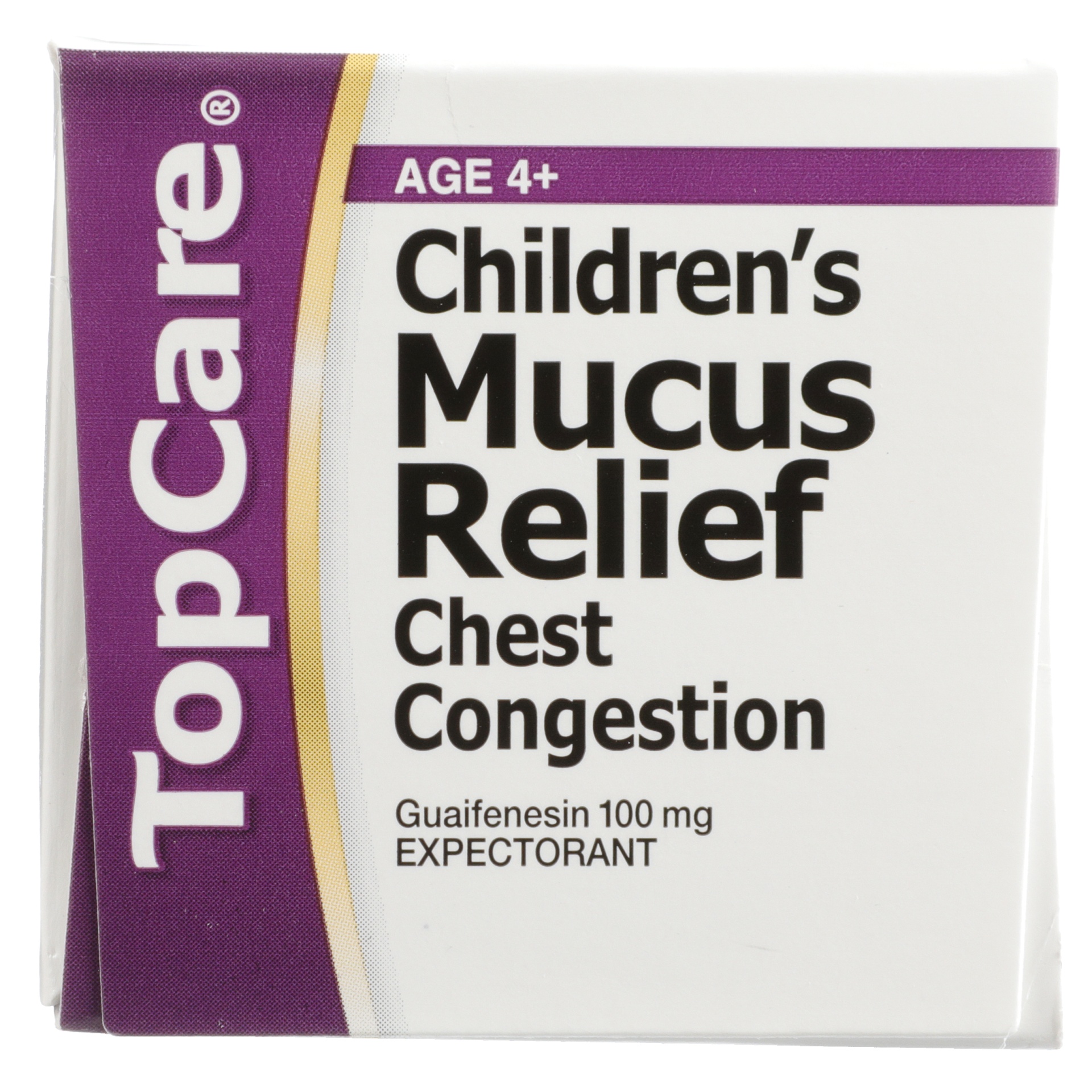 slide 3 of 6, TopCare Children's Mucus Relief Chest Congestion Grape Flavor, 4 fl oz