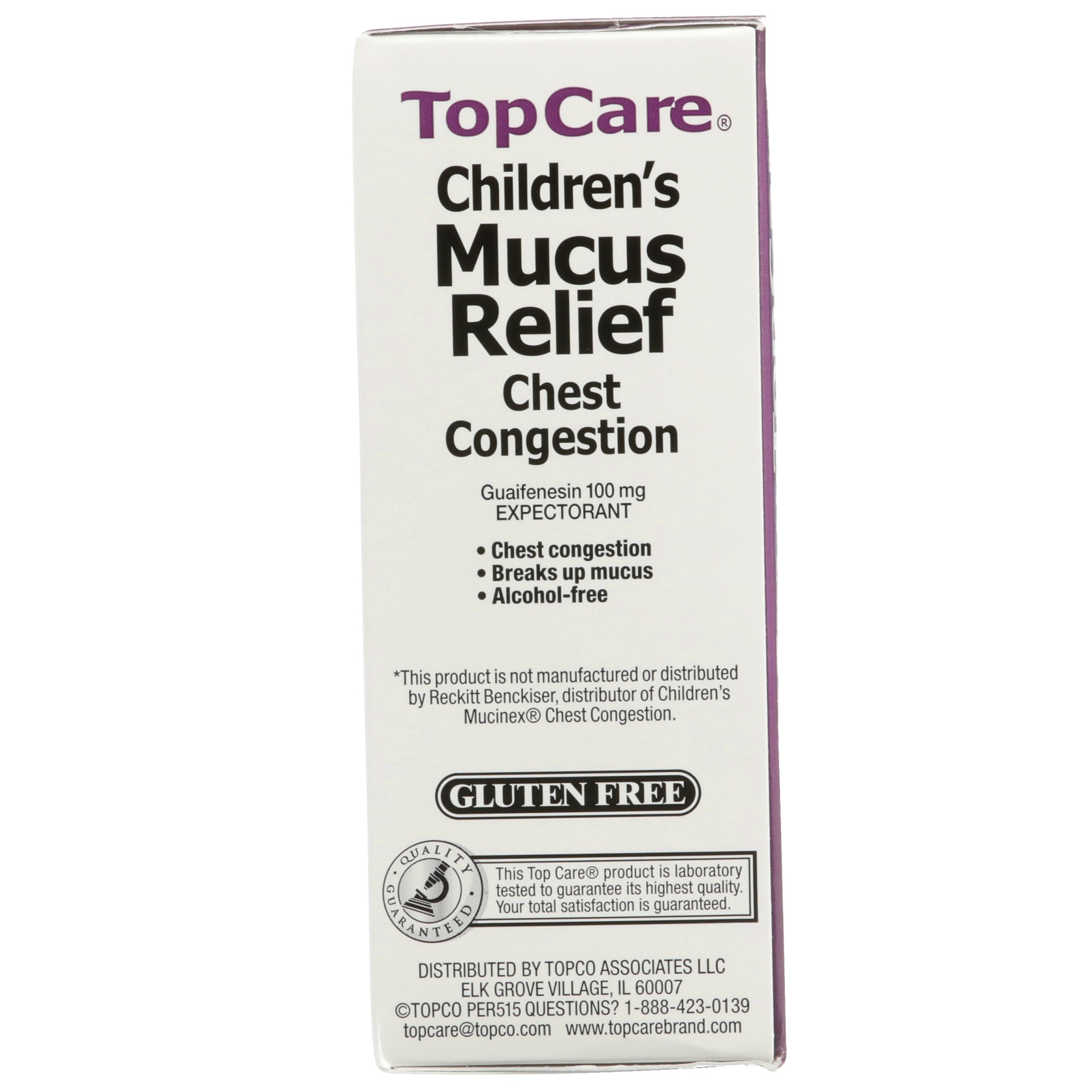 slide 5 of 6, TopCare Children's Mucus Relief Chest Congestion Grape Flavor, 4 fl oz