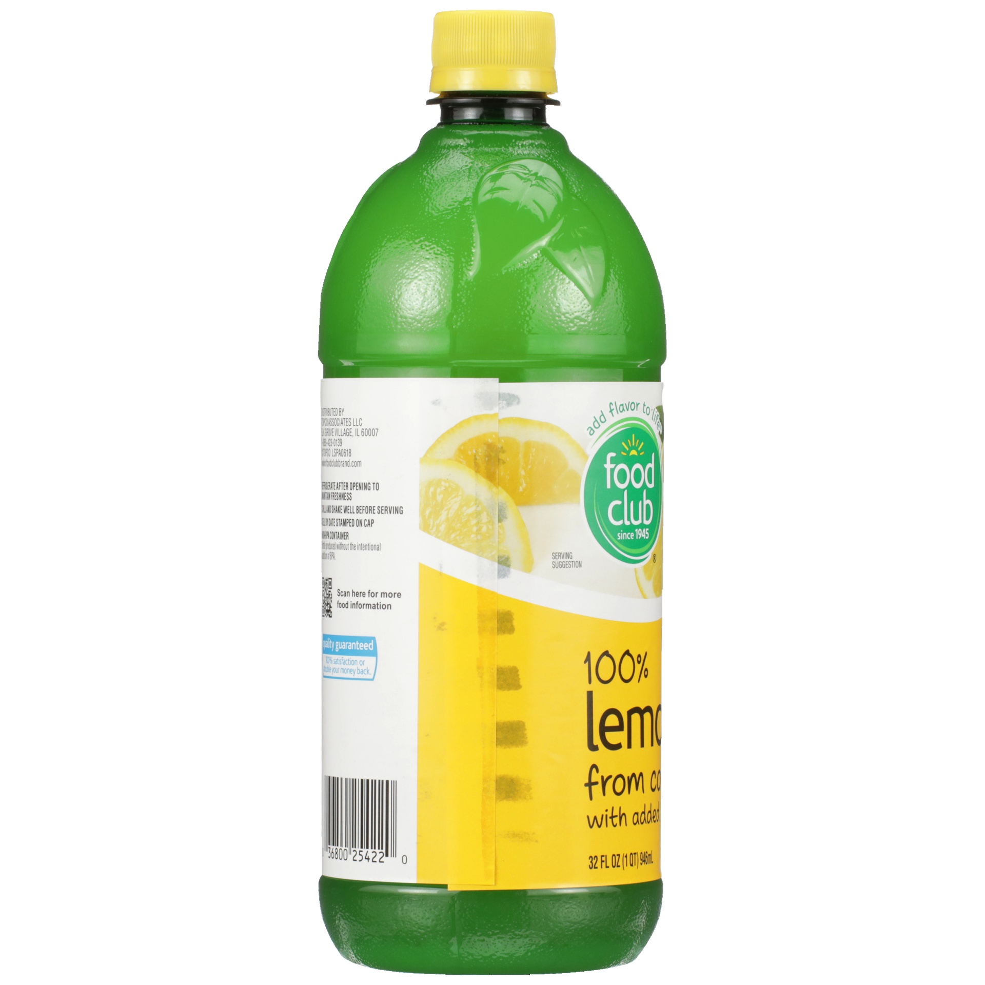 slide 2 of 6, Food Club 100% Lemon Juice, 32 fl oz