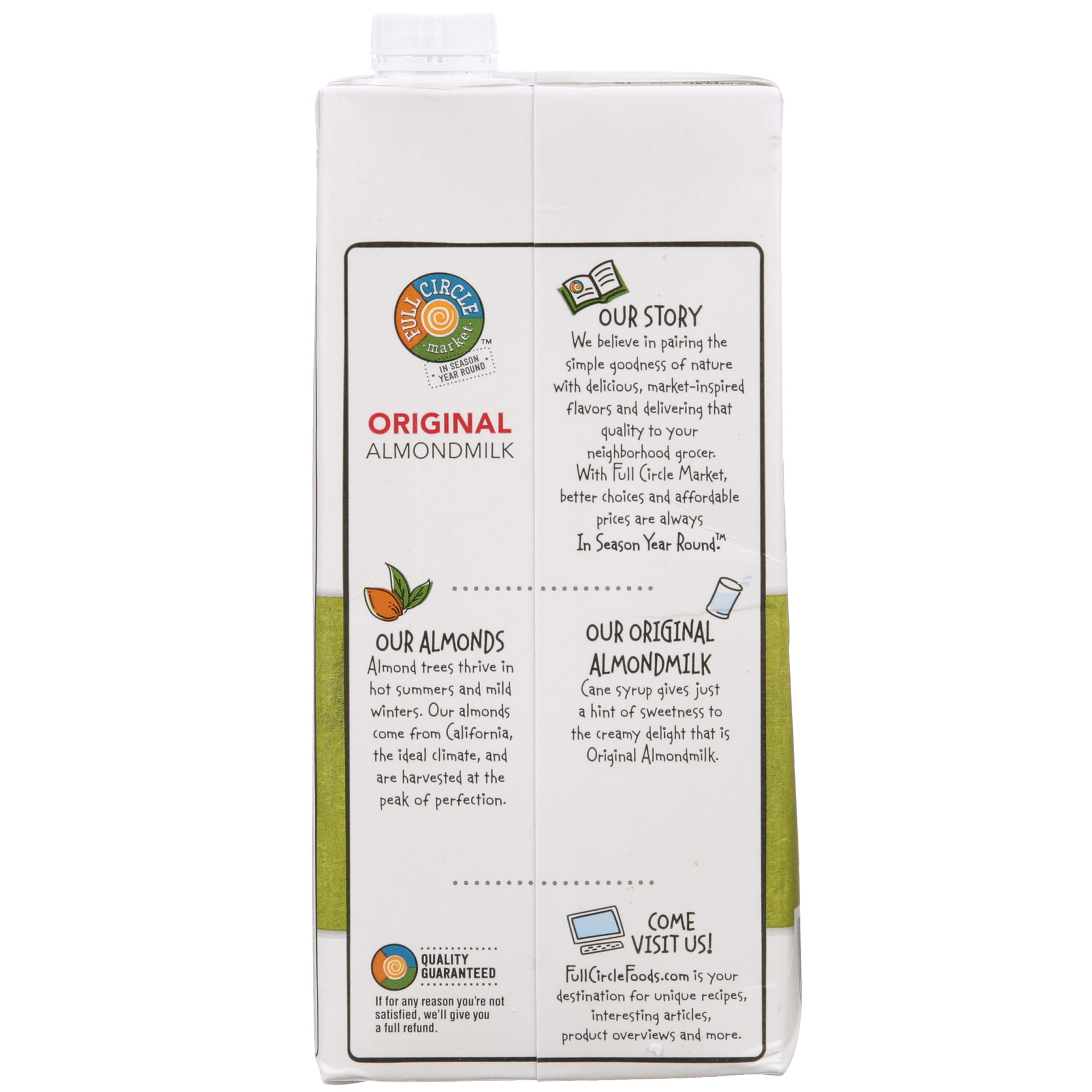 slide 3 of 6, Full Circle Market Original Almond Non-Dairy Beverage, 32 fl oz
