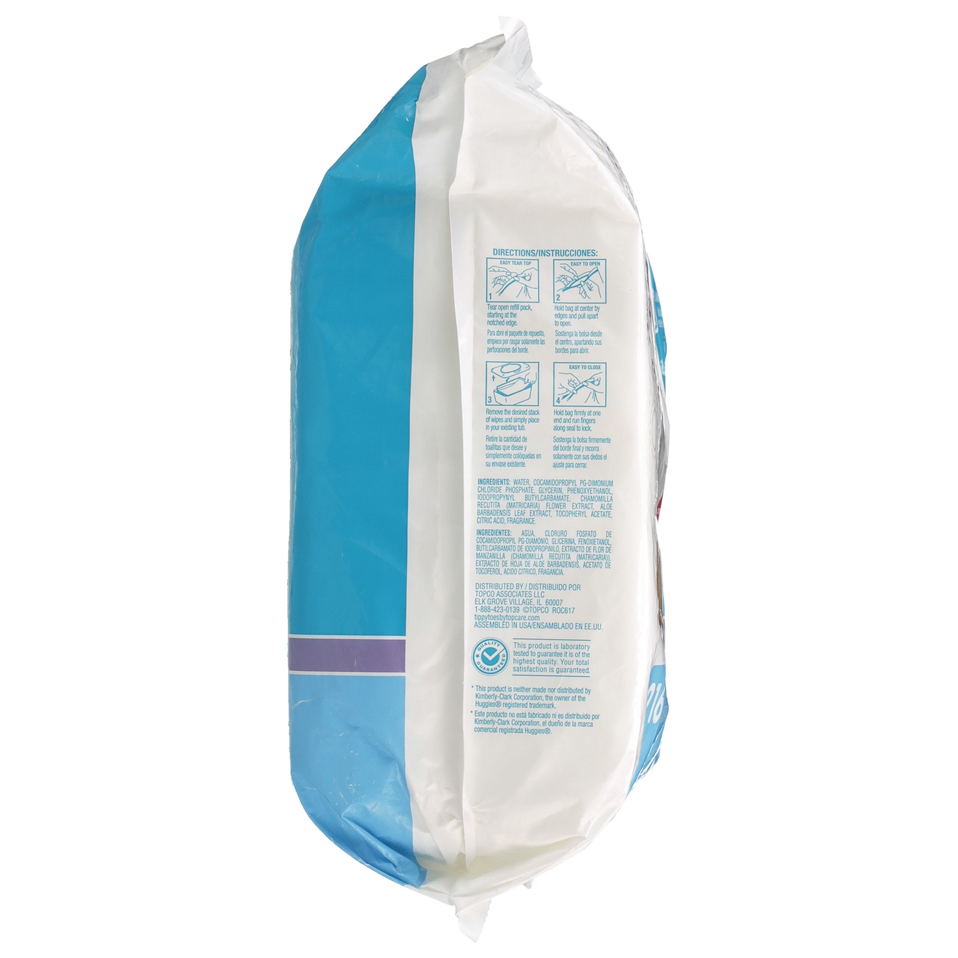 slide 4 of 6, Tippy Toes Thick & Quilted Lightly Scented Wipes 216 Each, 216 ct