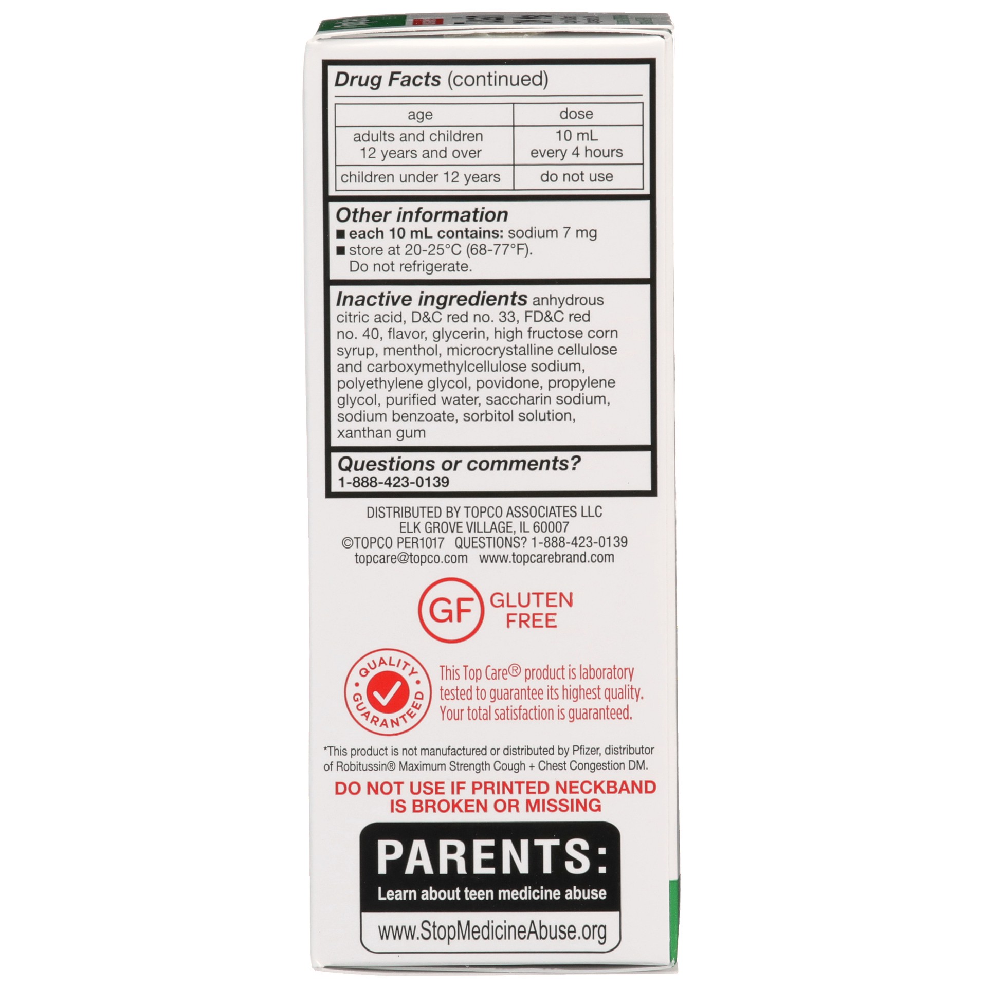 slide 6 of 6, TopCare Health Non-Drowsy Maximum Strength Raspberry Menthol Flavor Tussin DM Max 4 fl oz, 4 fl oz