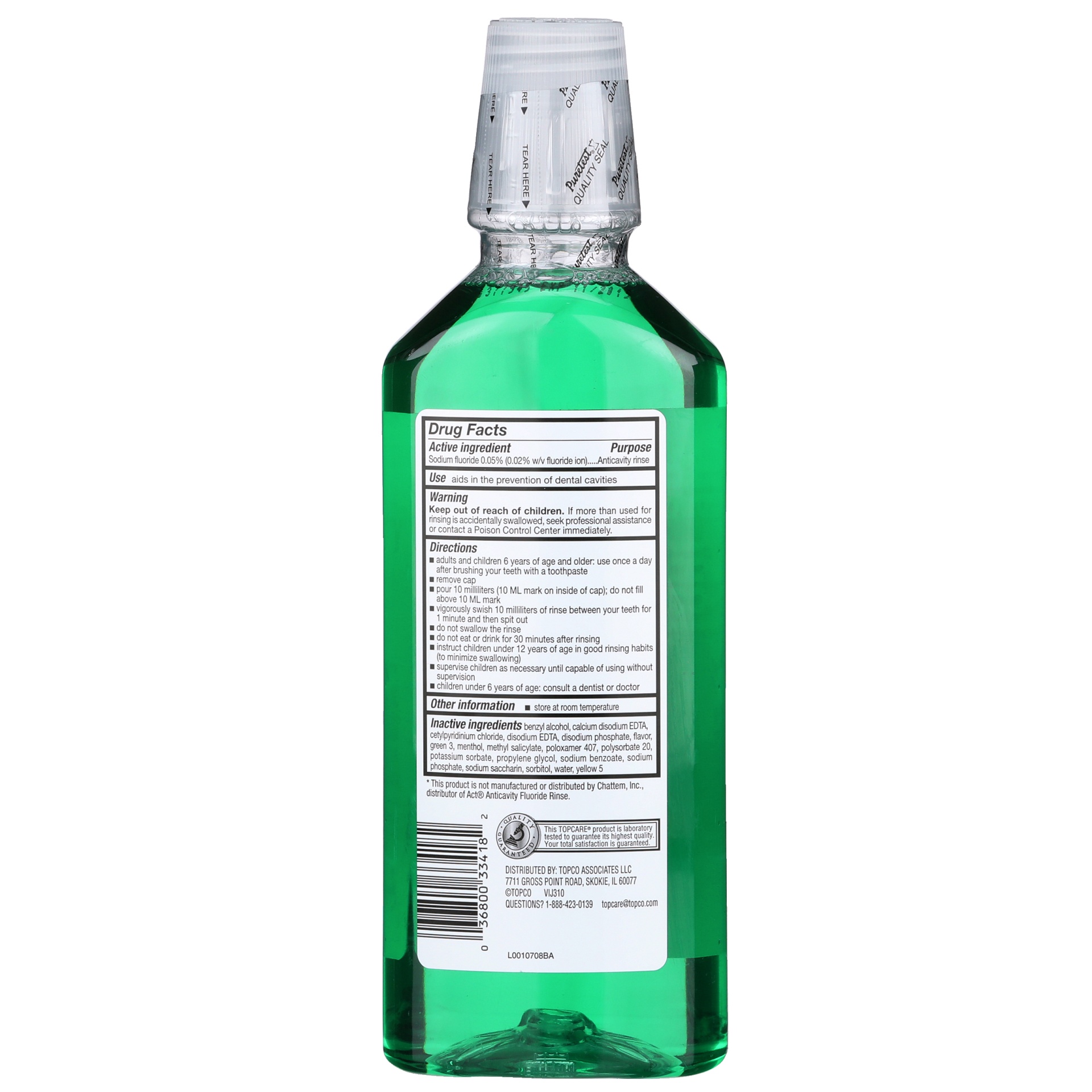 slide 3 of 6, TopCare Everyday Anticavity Mint Fluoride Mouth Rinse 18 fl oz, 18 fl oz