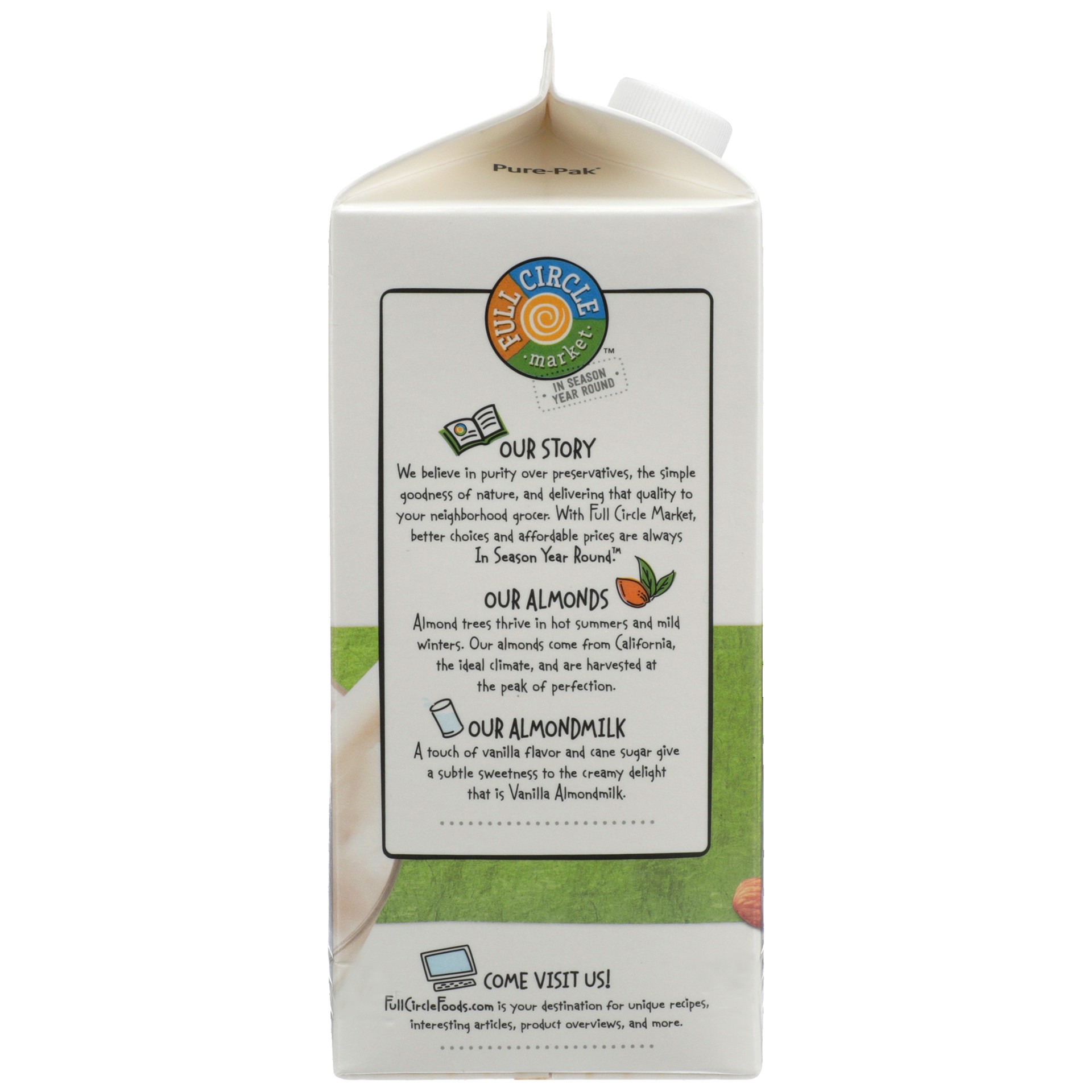 slide 4 of 6, Full Circle Market Full Circle Vanilla Almond Milk, 64 oz