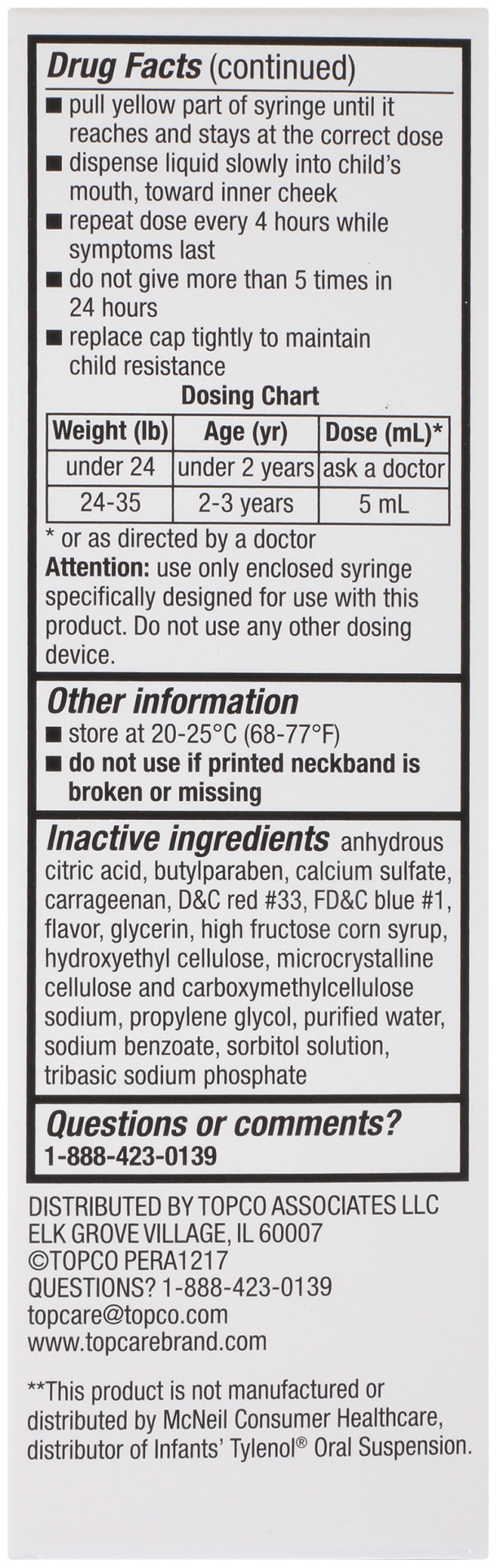 slide 6 of 6, Topcare Infant Pain And Fever Grape, 2 oz