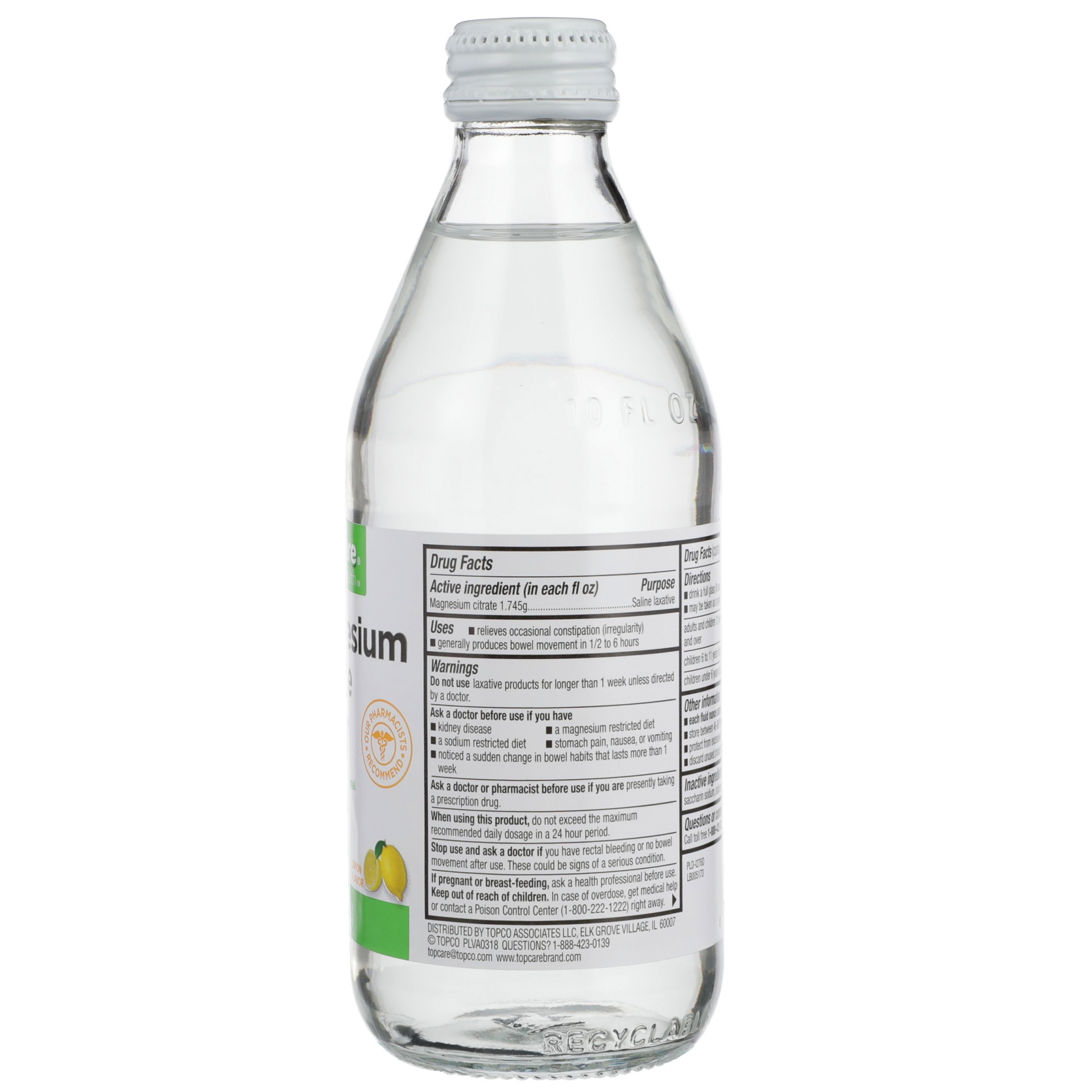 slide 5 of 6, TopCare Magnesium Citrate Saline Laxative Oral Solution, Lemon, 10 fl oz