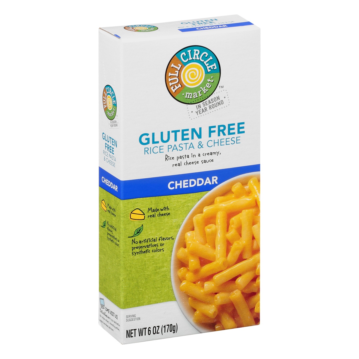 slide 9 of 10, Full Circle Market Gluten Free Cheddar Rice Pasta & Cheese 6 oz, 6 oz