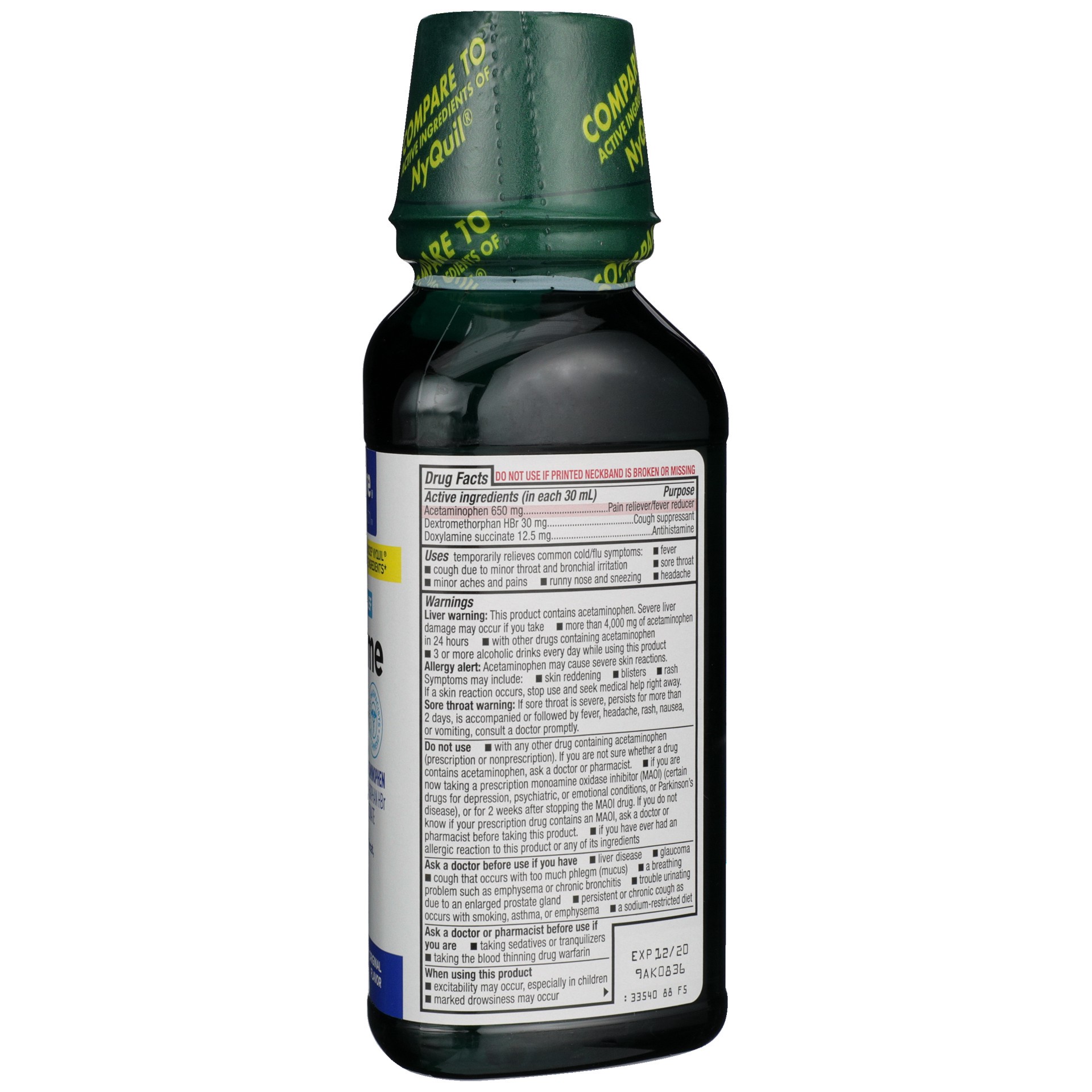 slide 6 of 6, TopCare Health NiteTime Multi-Symptom Relief Original Flavor Cold & Flu Relief 12 fl oz, 12 oz