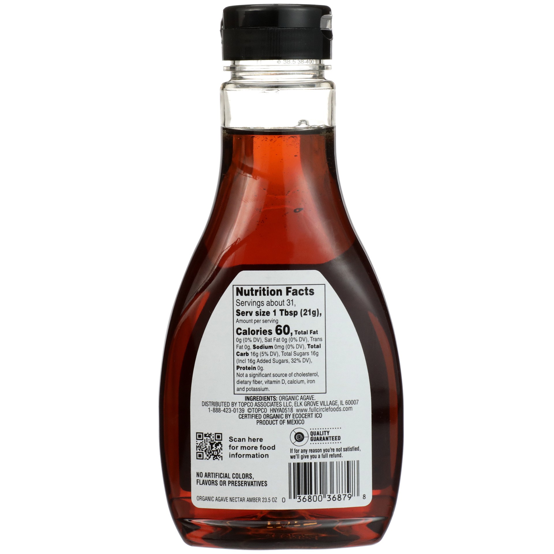 slide 5 of 6, Full Circle Market Organic Amber Agave Nectar Sweetener - 23.5 fl oz, 23.5 fl oz