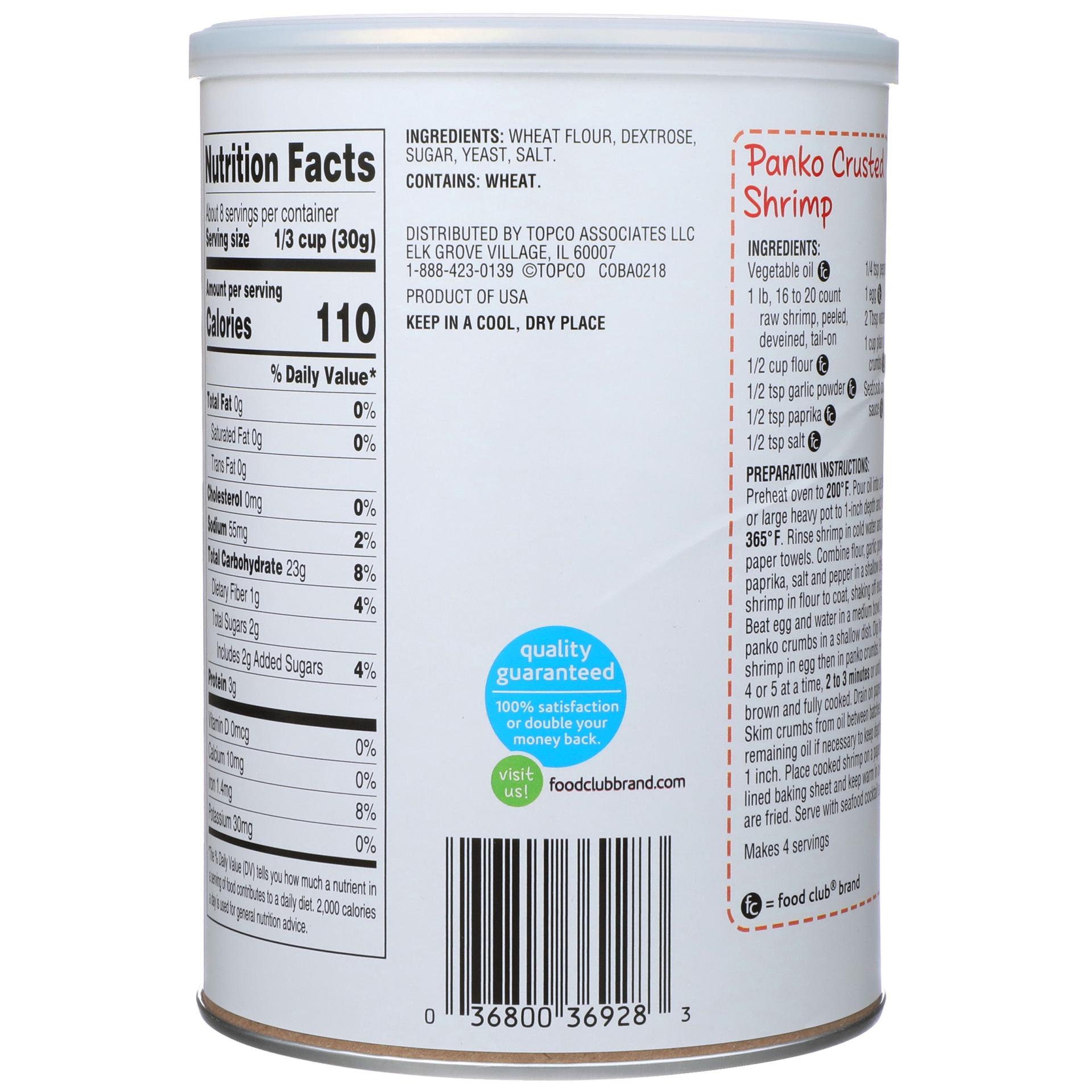 slide 4 of 6, Food Club Original Panko Bread Crumbs, 8 oz