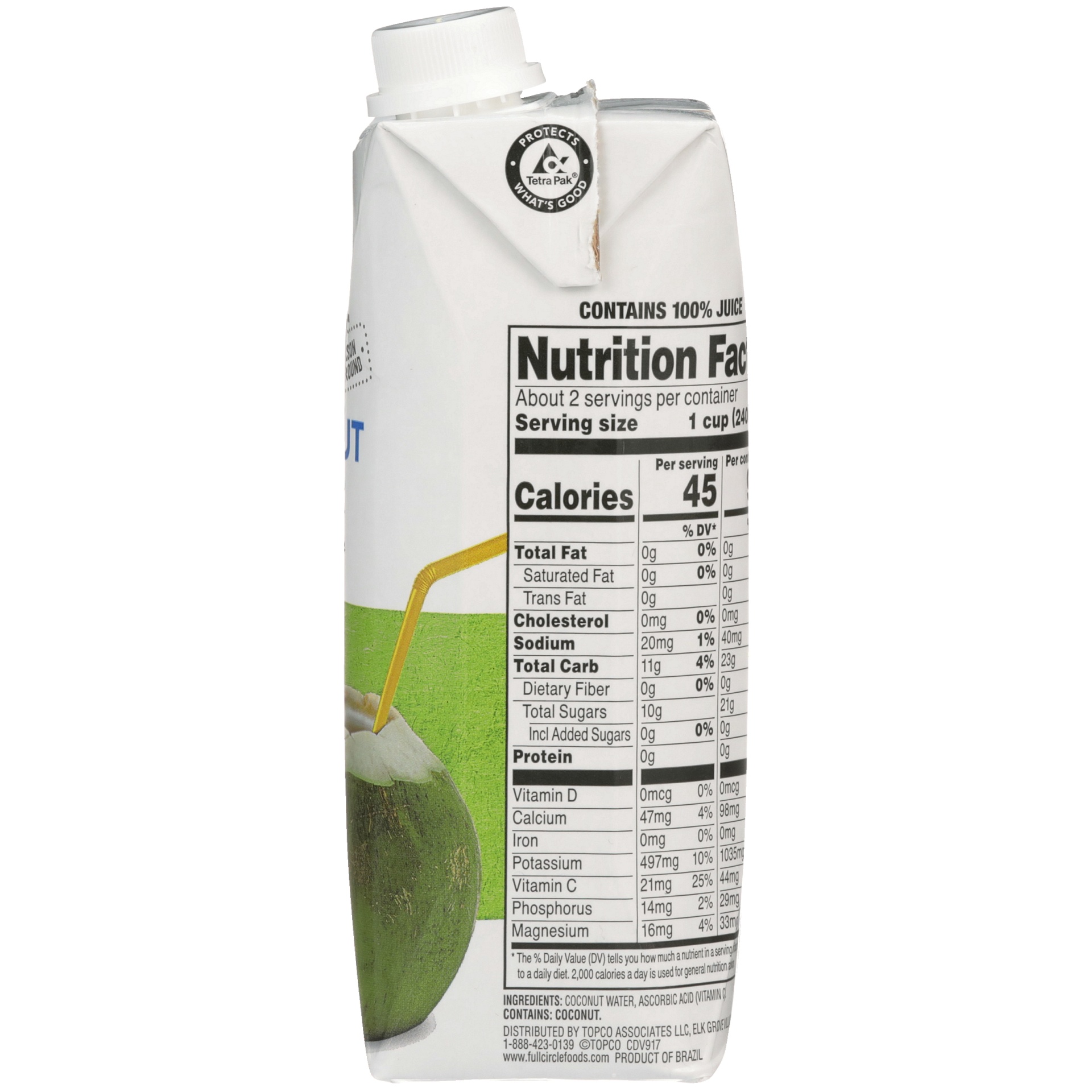 slide 4 of 6, Full Circle Market Coconut Water - 17 fl oz, 17 fl oz