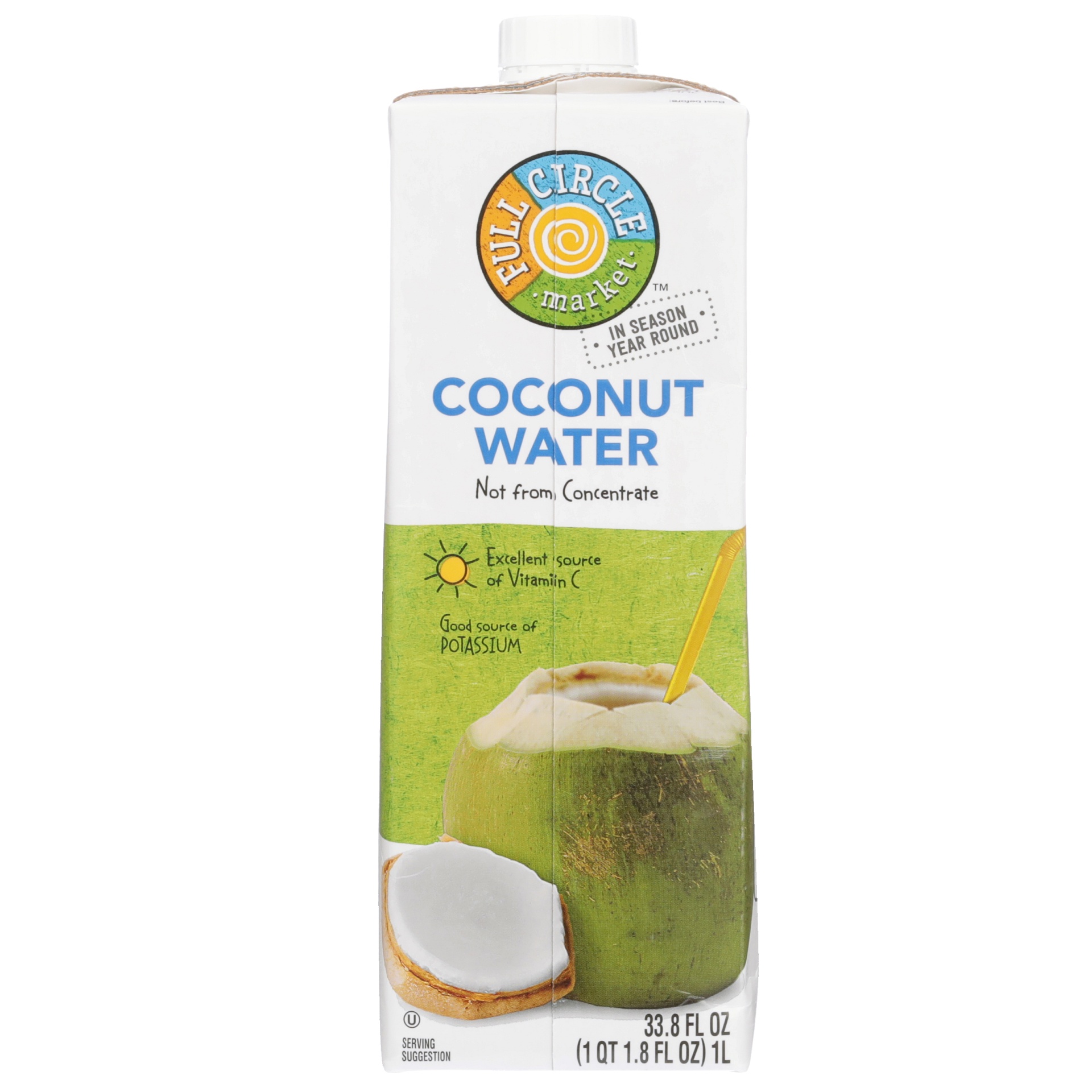 slide 2 of 6, Full Circle Market Coconut Water 33.8 fl oz, 33.8 oz