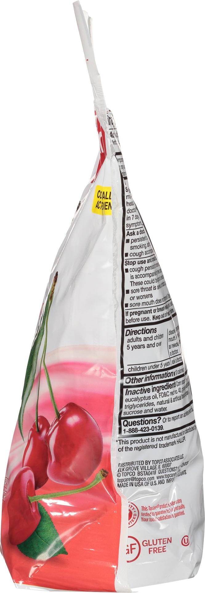slide 6 of 6, TopCare Menthol Cough Drops, Cherry, 200 ct