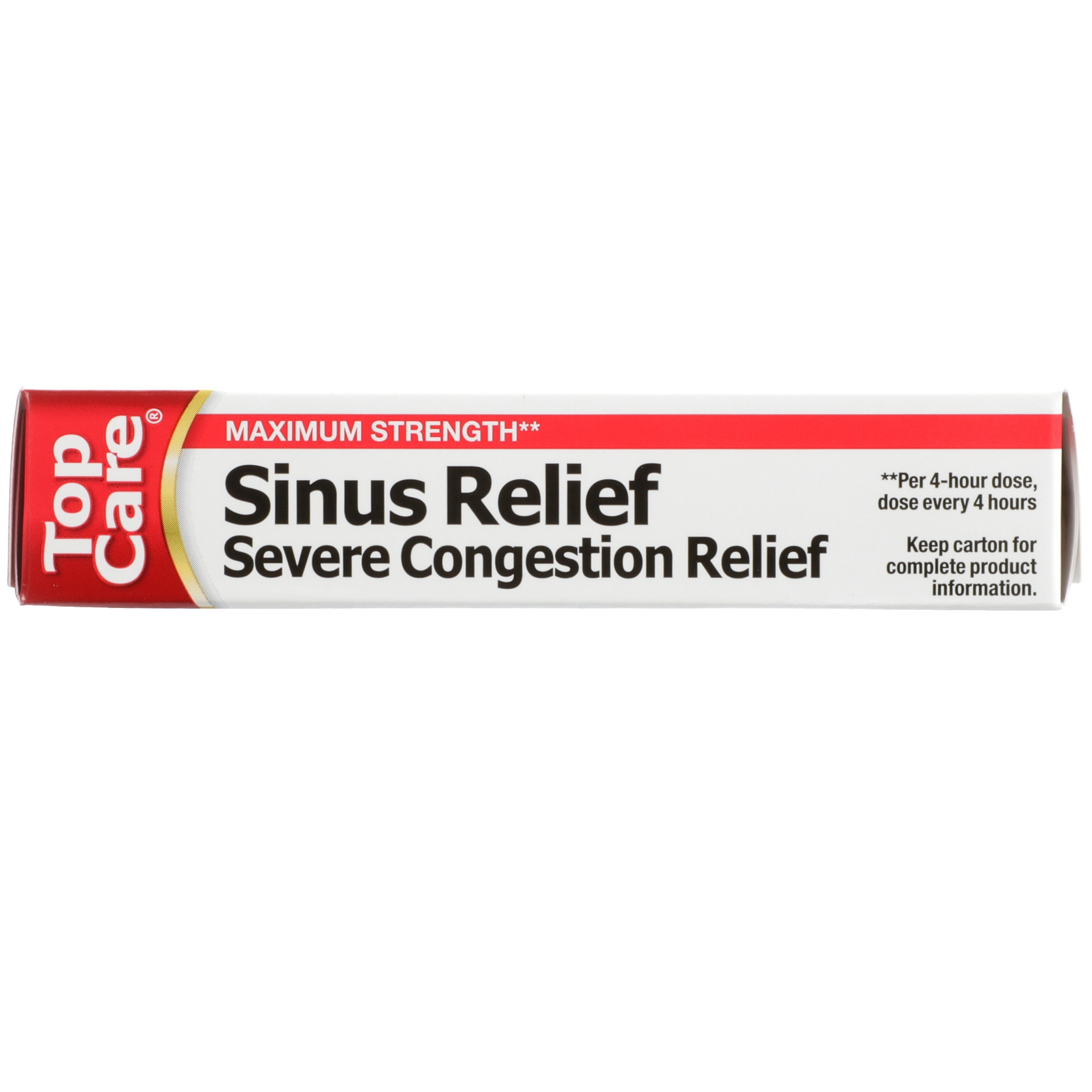 slide 6 of 6, TopCare Sinus Relief Severe Congestion Relief Maximum Strength, 20 ct