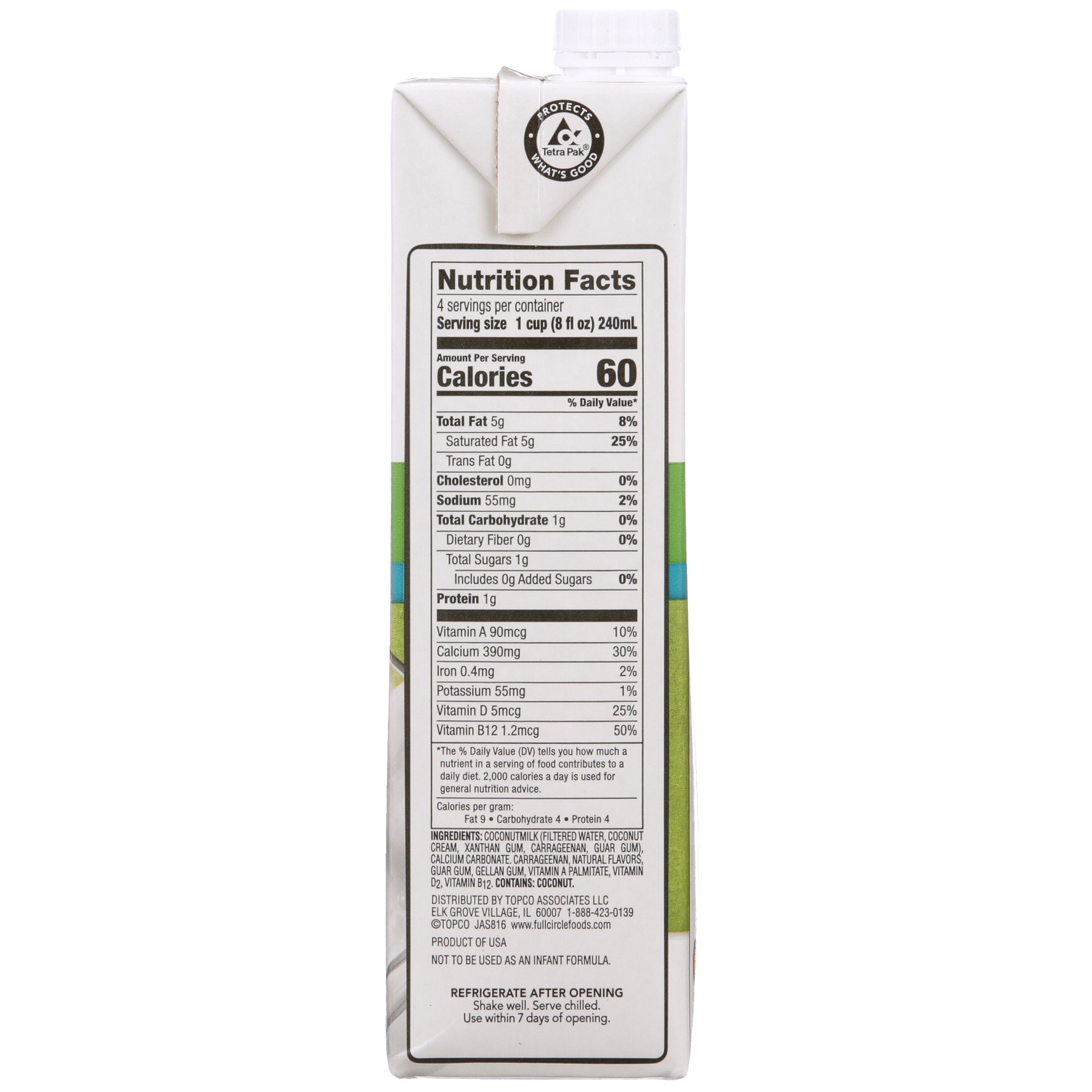 slide 5 of 6, Full Circle Market Unsweetened Original Coconut Beverage 32 fl oz, 32 fl oz