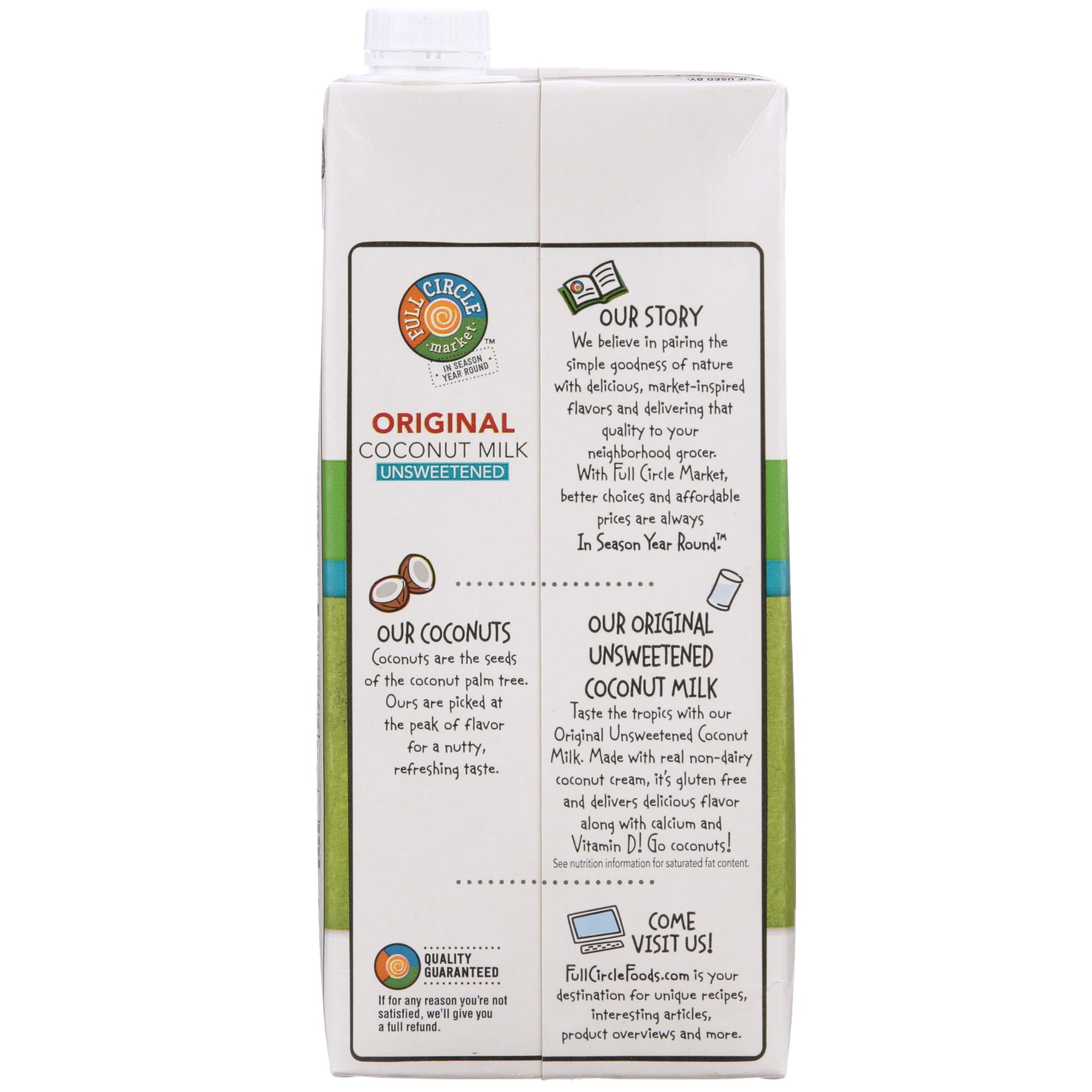 slide 6 of 6, Full Circle Market Unsweetened Original Coconut Beverage 32 fl oz, 32 fl oz