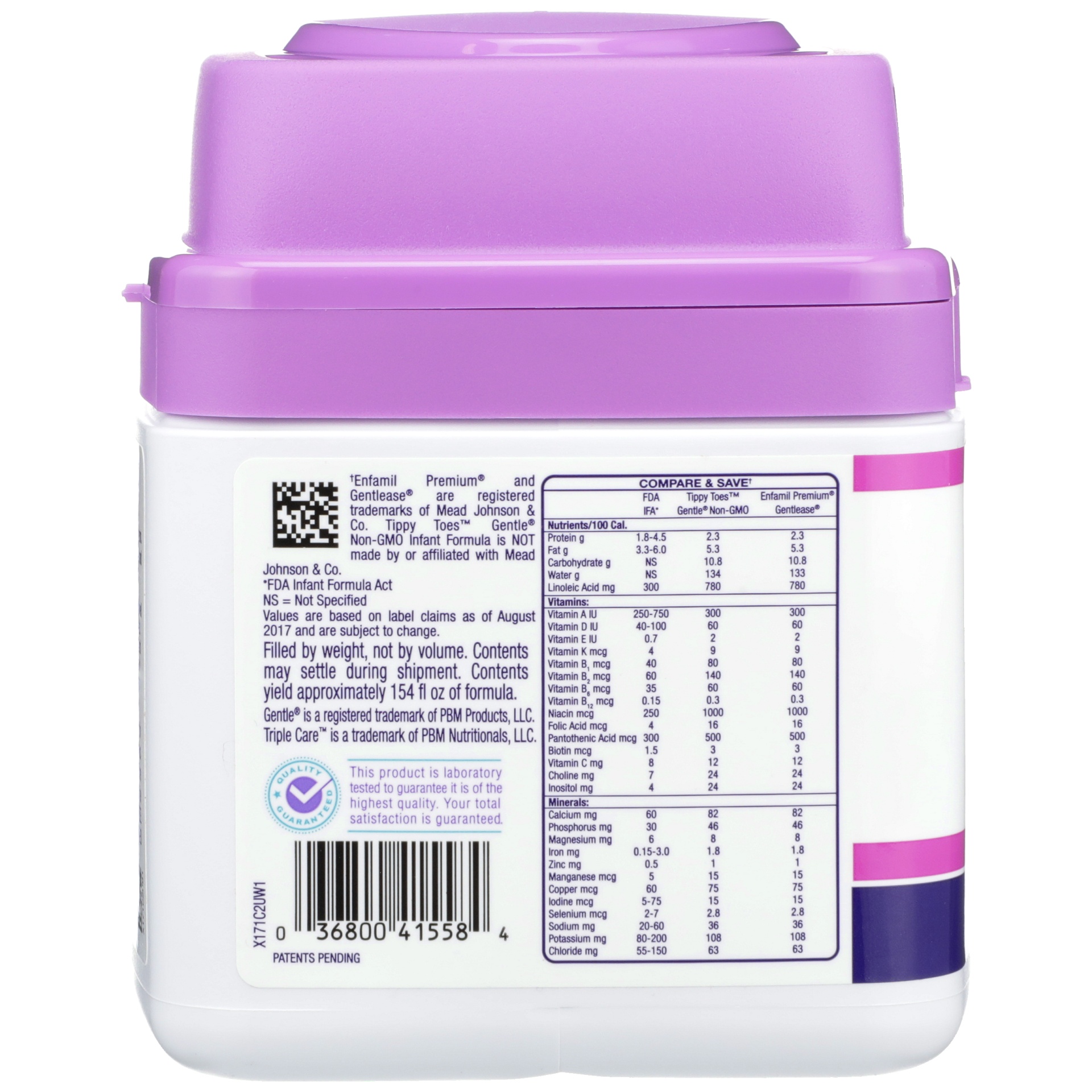 slide 5 of 6, Tippy Toes 0 to 12 Months Gentle Premium Milk-Based Powder with Iron Baby Infant Formula 21.5 oz, 21.5 oz