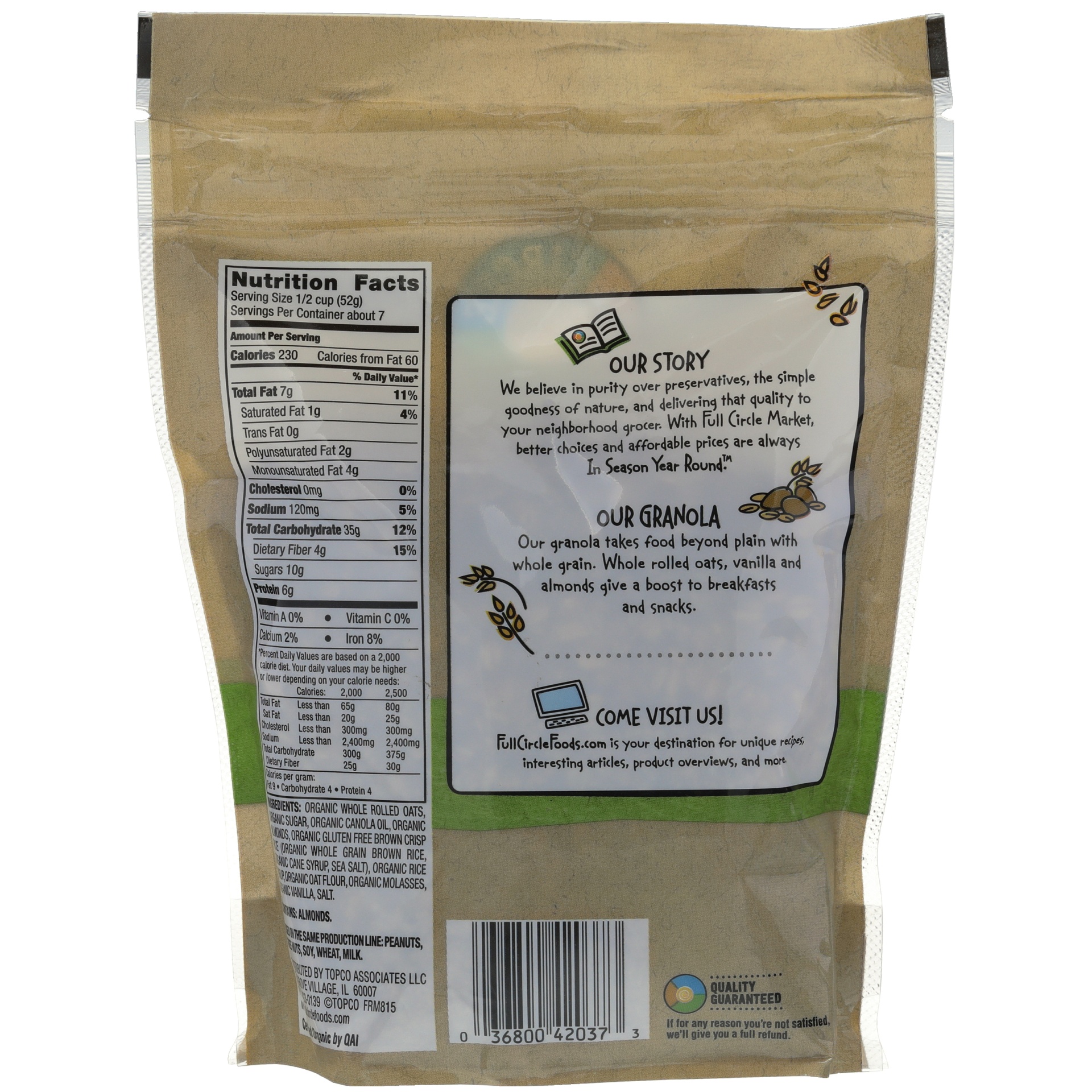 slide 4 of 6, Full Circle Market Organic Vanilla Almond Granola 12 oz, 12 oz