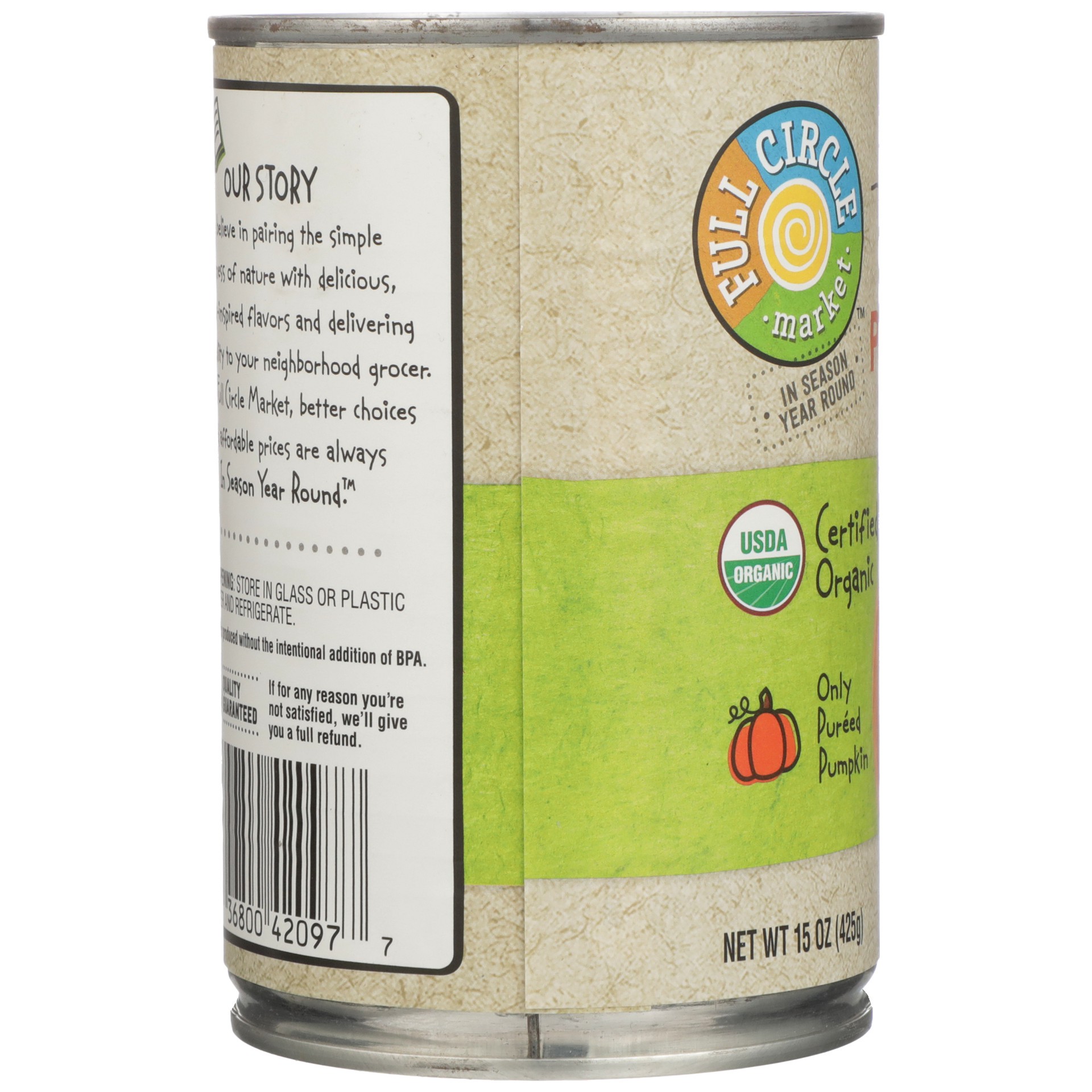 slide 4 of 6, Full Circle Market Organic 100% Pure Pumpkin, 15 oz