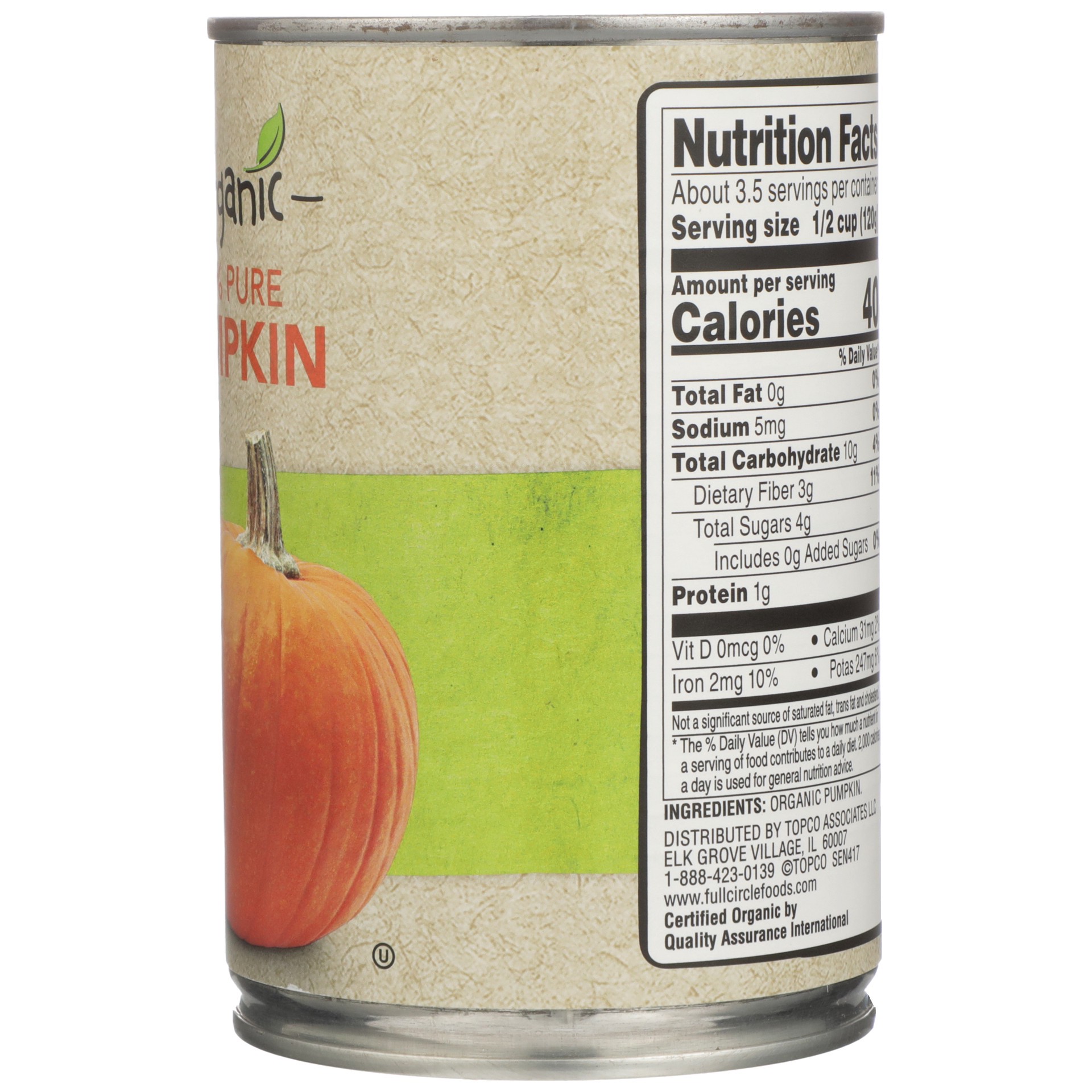 slide 3 of 6, Full Circle Market Organic 100% Pure Pumpkin, 15 oz