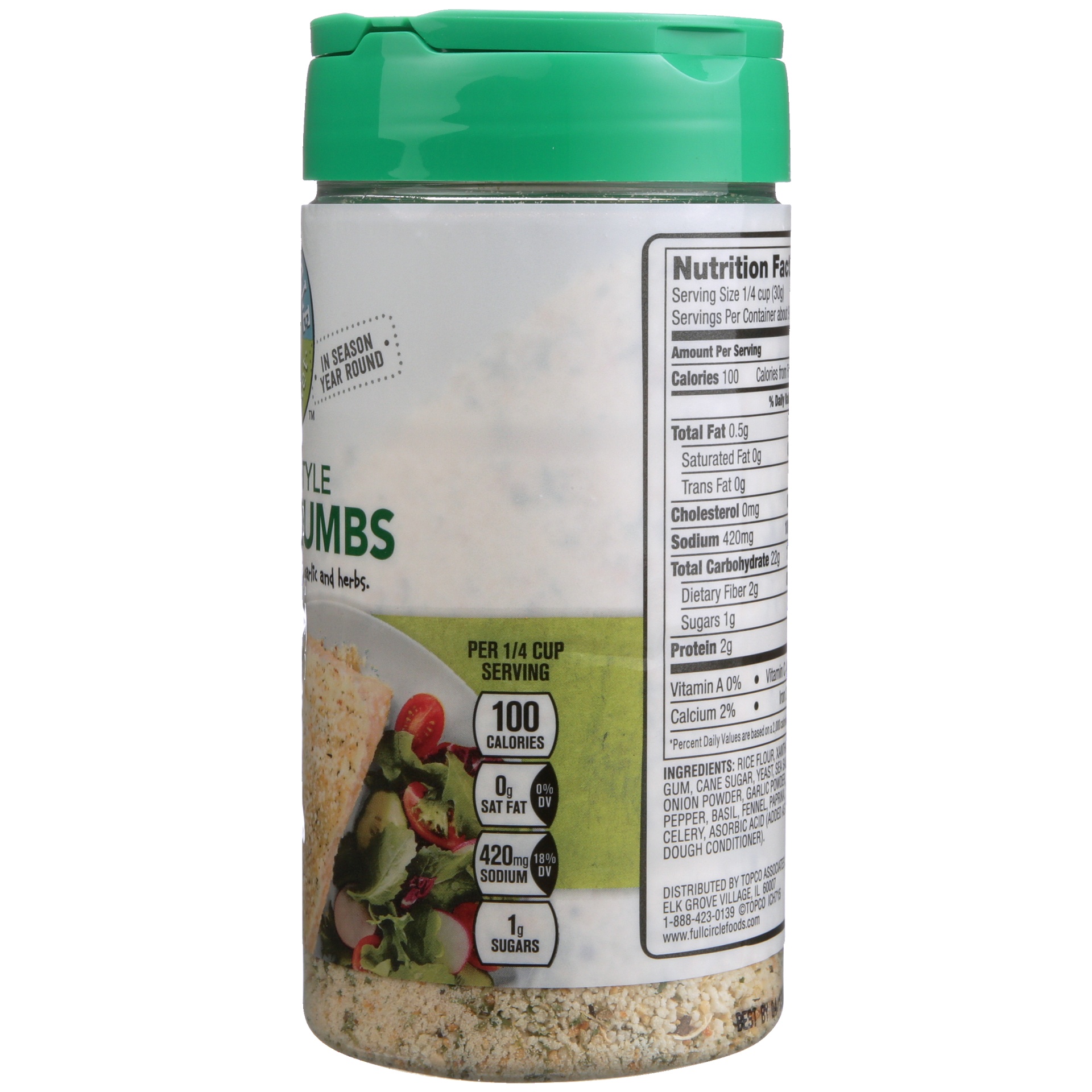 slide 4 of 6, Full Circle Market Italian Style Gluten Free Bread Crumbs, 9 oz