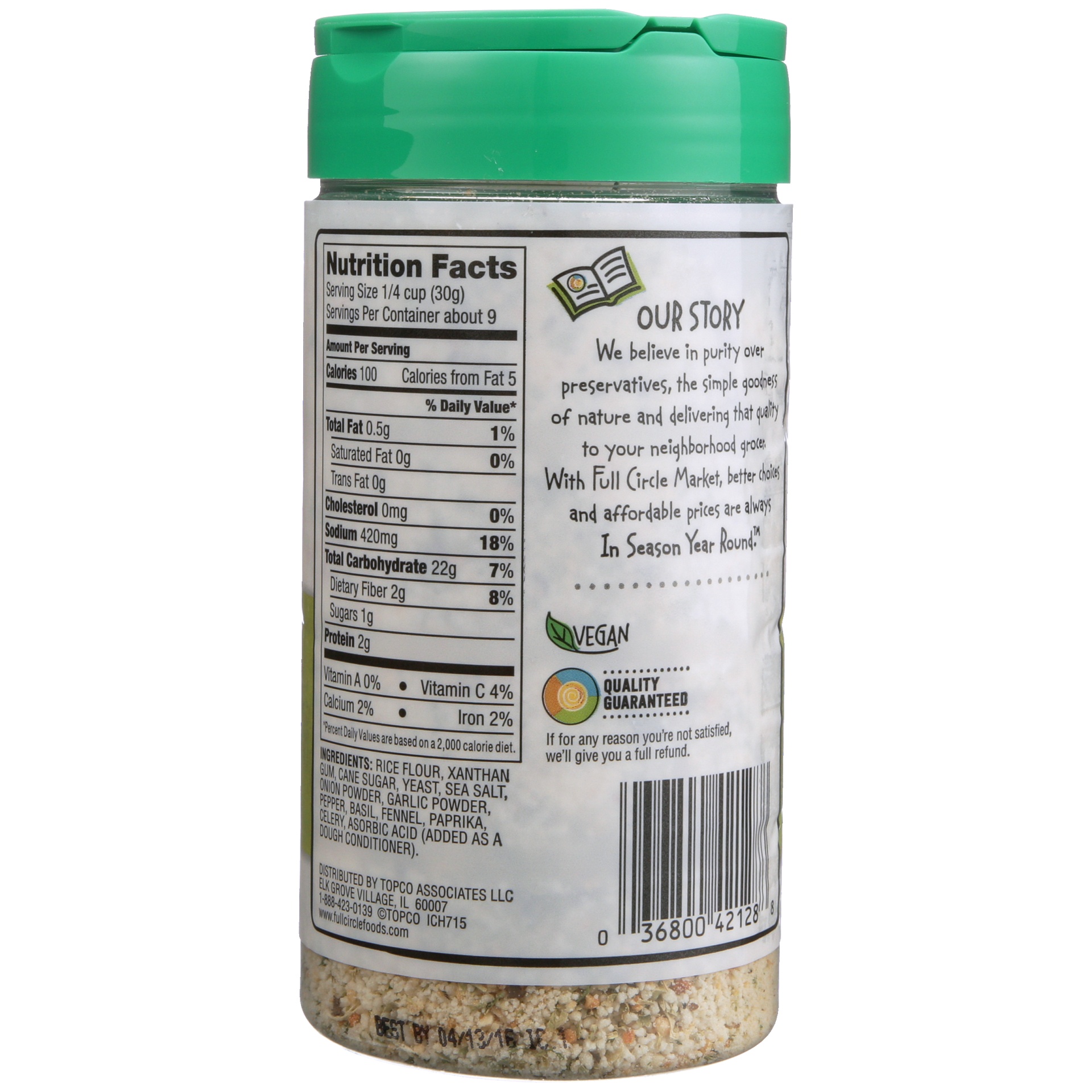 slide 5 of 6, Full Circle Market Italian Style Gluten Free Bread Crumbs, 9 oz