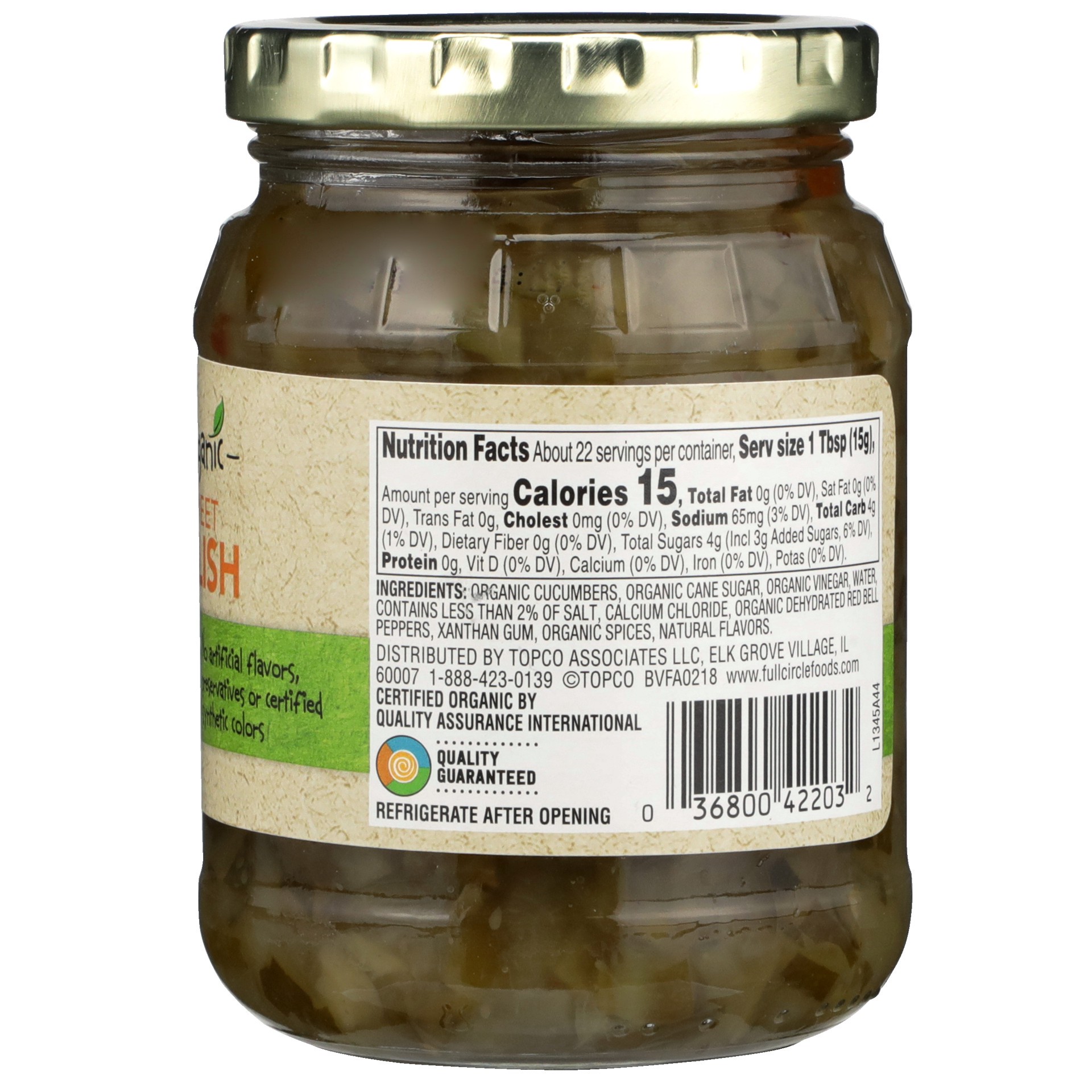 slide 4 of 6, Full Circle Market Organic Sweet Relish, 10 fl oz