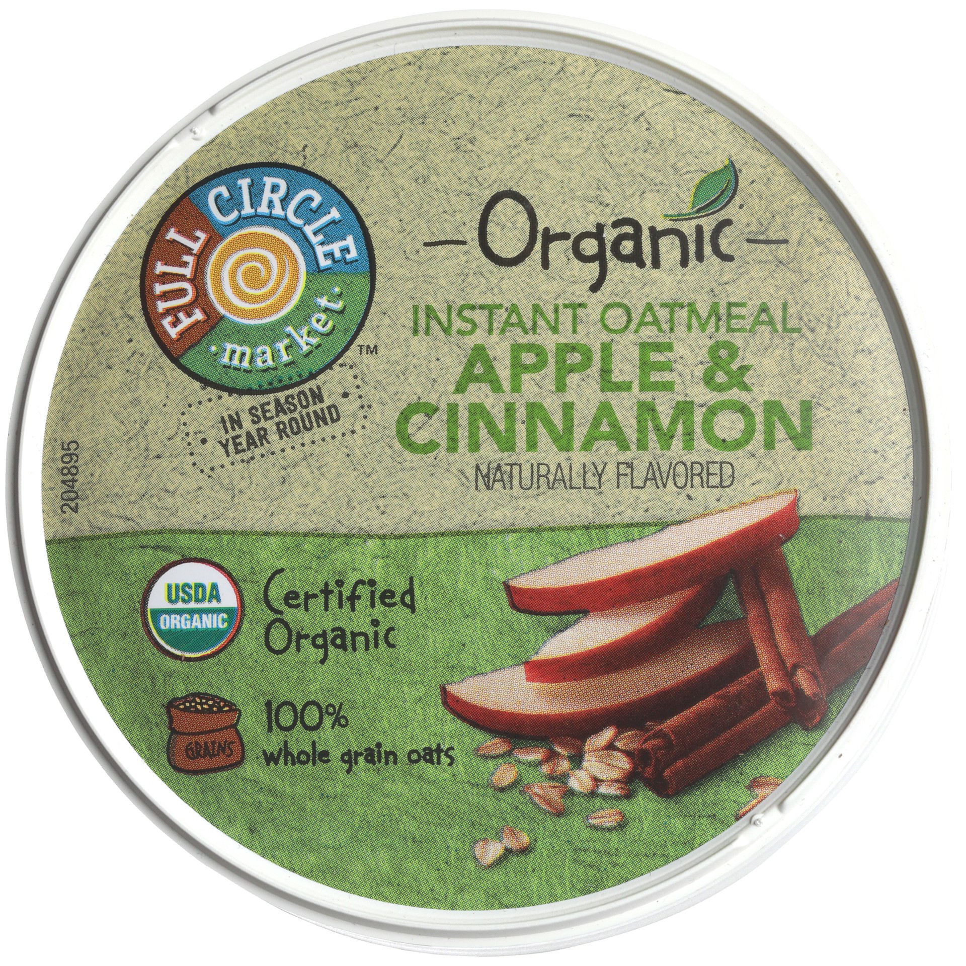 slide 3 of 6, Full Circle Market Organic Apple & Cinnamon Instant Oatmeal 1.9 oz, 1.9 oz