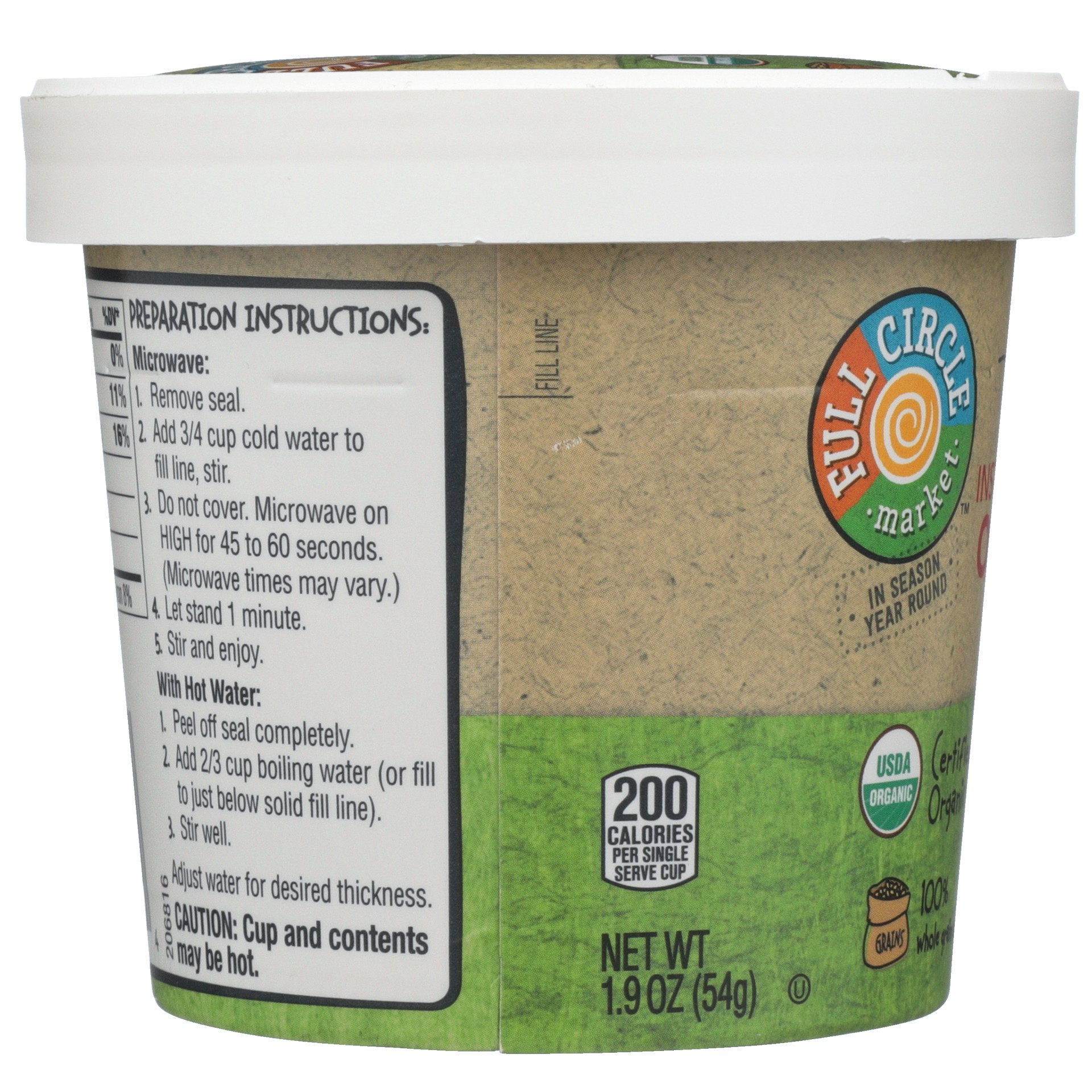 slide 5 of 6, Full Circle Market Organic Instant Original Oatmeal 1.9 oz, 1.9 oz