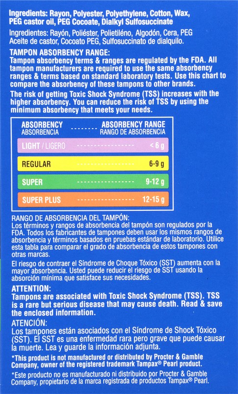 slide 4 of 4, TopCare Everyday Super Absorbency Plastic Applicator Unscented Tampons 36 ea, 36 ct