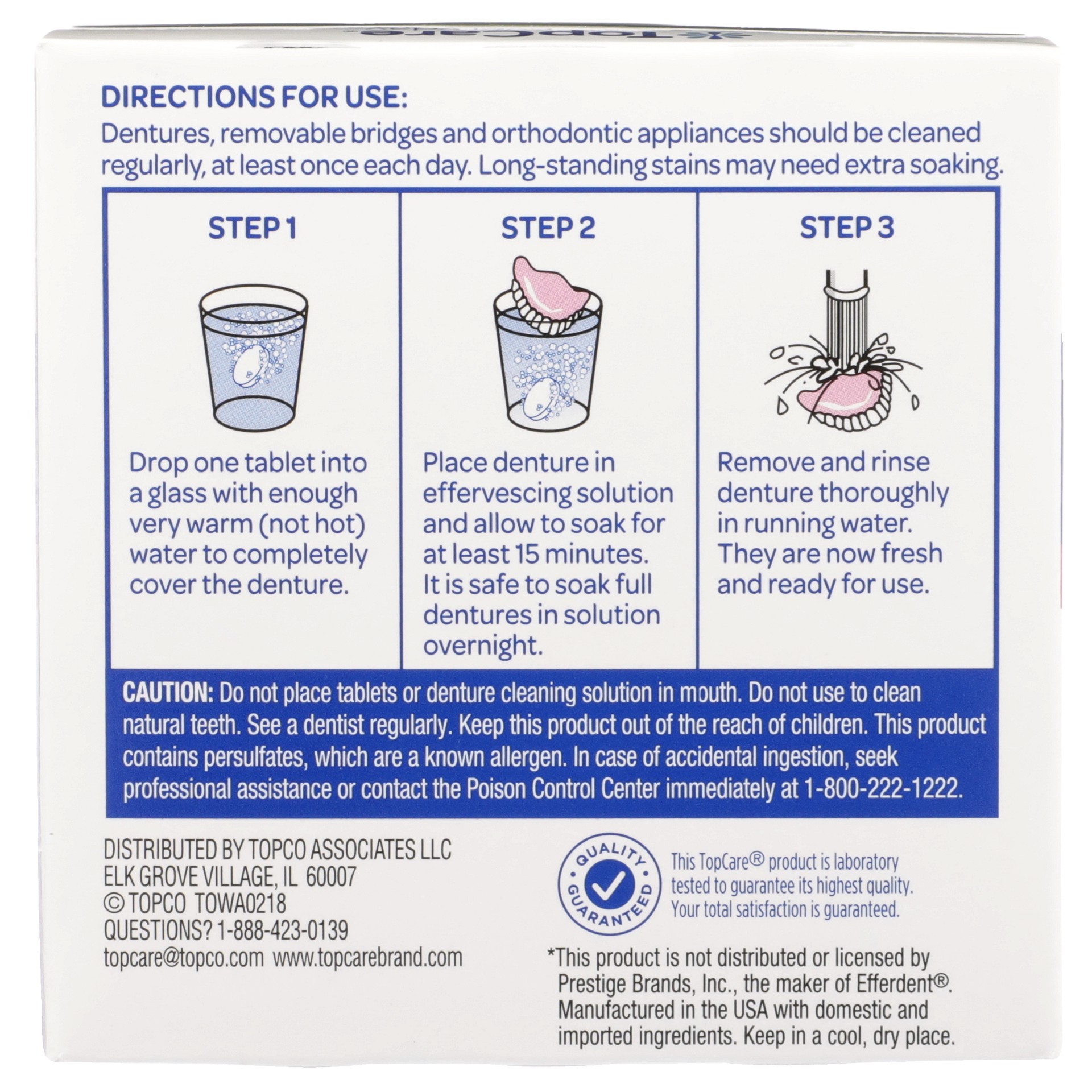 slide 3 of 6, TopCare Top Care Denture Cleanser Tablets Anti-Bacterial, 40 ct