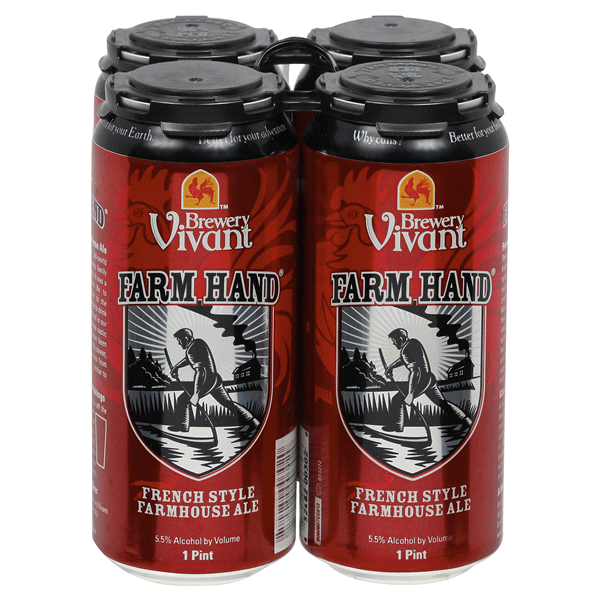 slide 1 of 5, Brewery Vivant Farm Hand Ale, 4 ct; 16 fl oz
