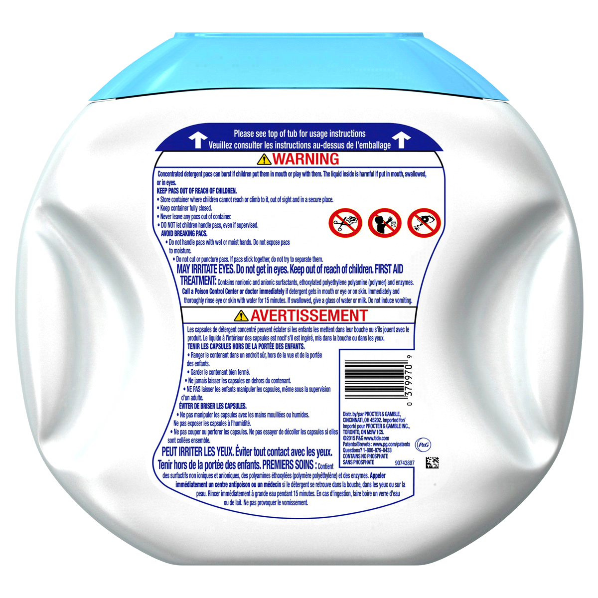 slide 2 of 3, Tide Free & Gentle Laundry Detergent Pacs, 42 ct