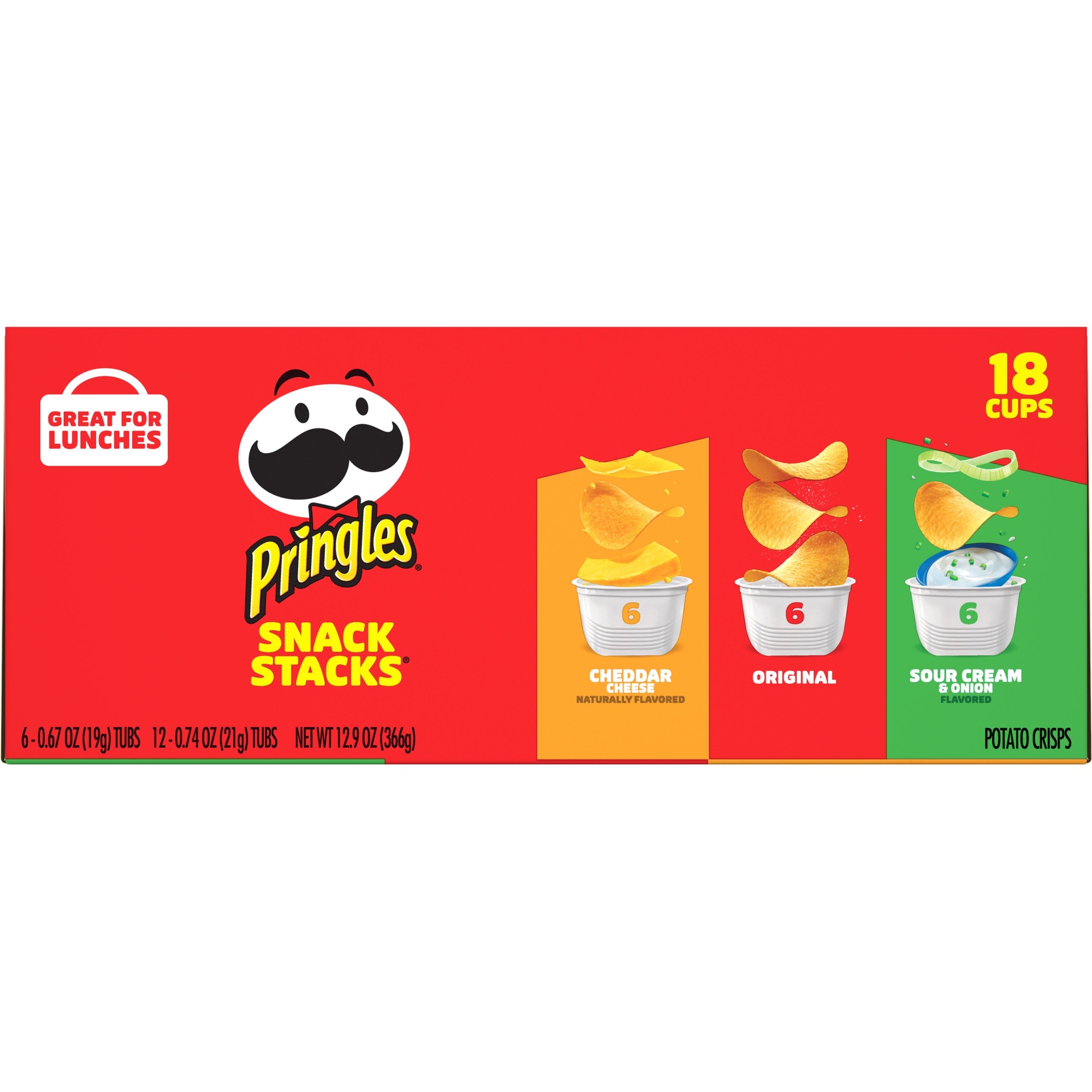 Pringles Potato Crisps Chips, Lunch Snacks, Office and Kids Snacks ...