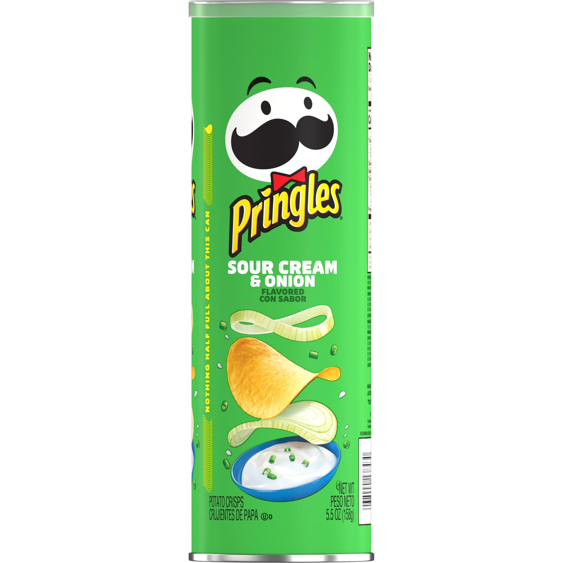 slide 7 of 7, Pringles Potato Crisps Chips, Lunch Snacks, Snacks On The Go, Sour Cream and Onion, 5.5 oz