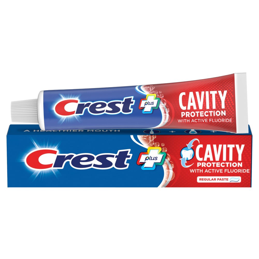 slide 2 of 6, Crest Plus Cavity Protection Toothpaste, Regular Paste, 5.7 oz, 5.7 oz