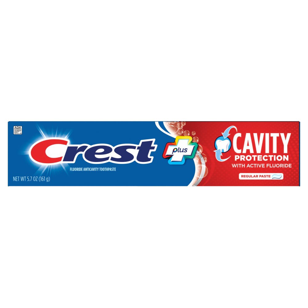 slide 5 of 6, Crest Plus Cavity Protection Toothpaste, Regular Paste, 5.7 oz, 5.7 oz