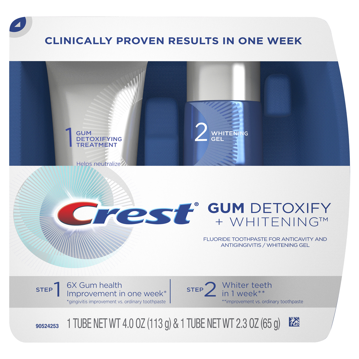 slide 4 of 4, Crest Gum Detoxify + Whitening 2 Step Treatment, 6.3 oz