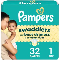 Pampers Swaddlers Newborn Diaper Size 1 32 Count